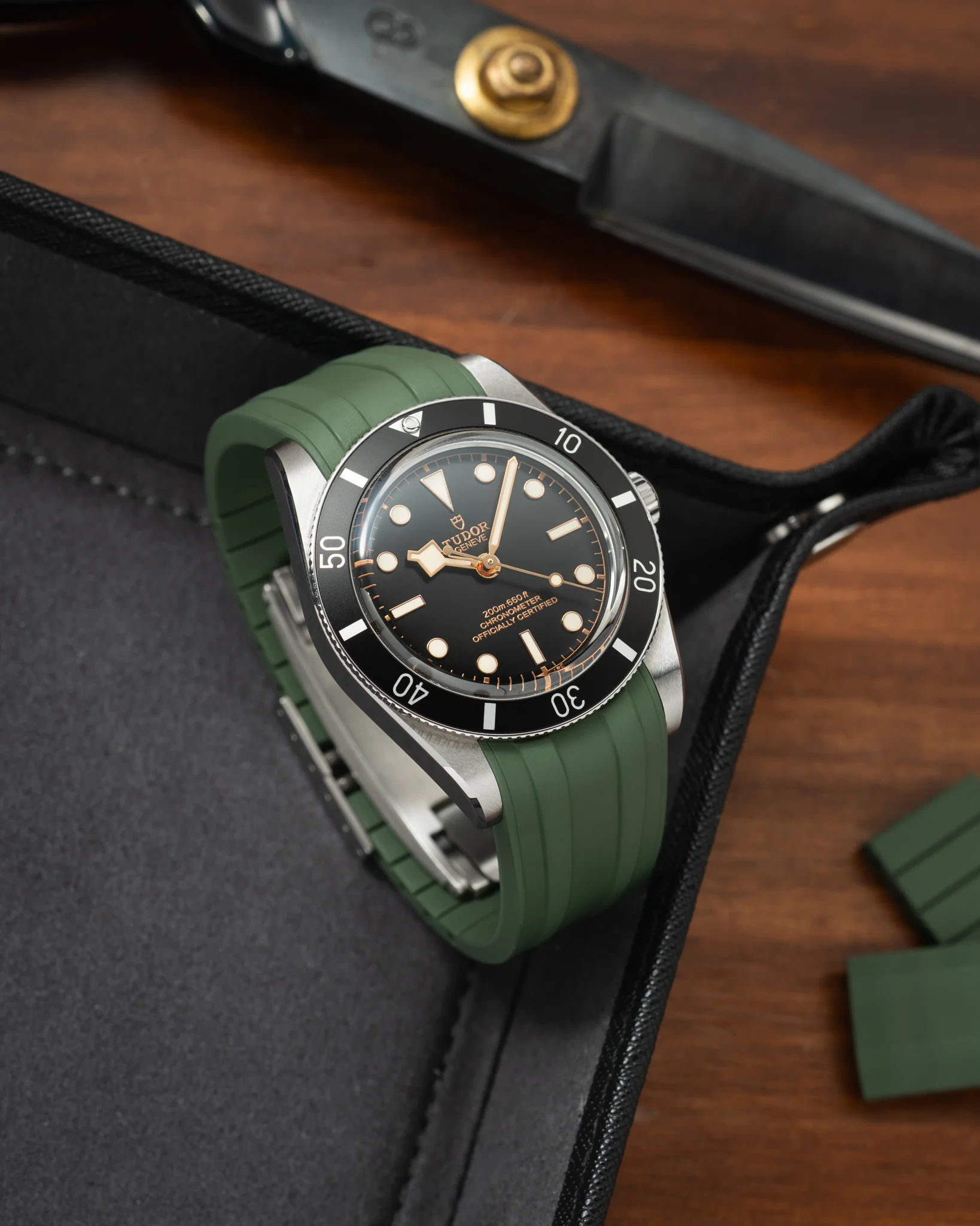 Olive Green CTS Rubber Strap for Tudor BB54 - Image 4