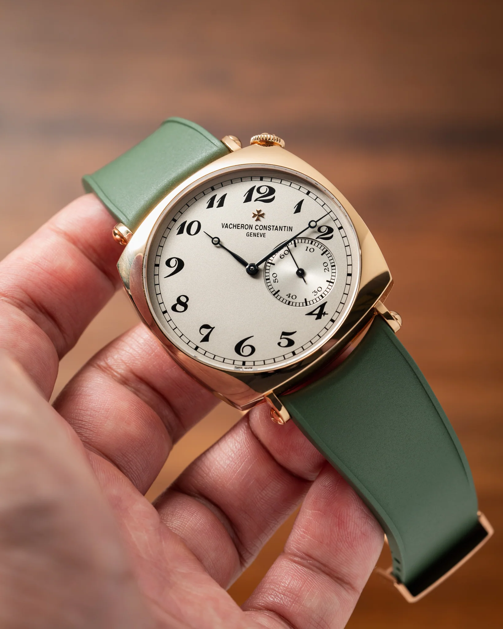 Olive Green Curved CTS Rubber Strap - Image 3