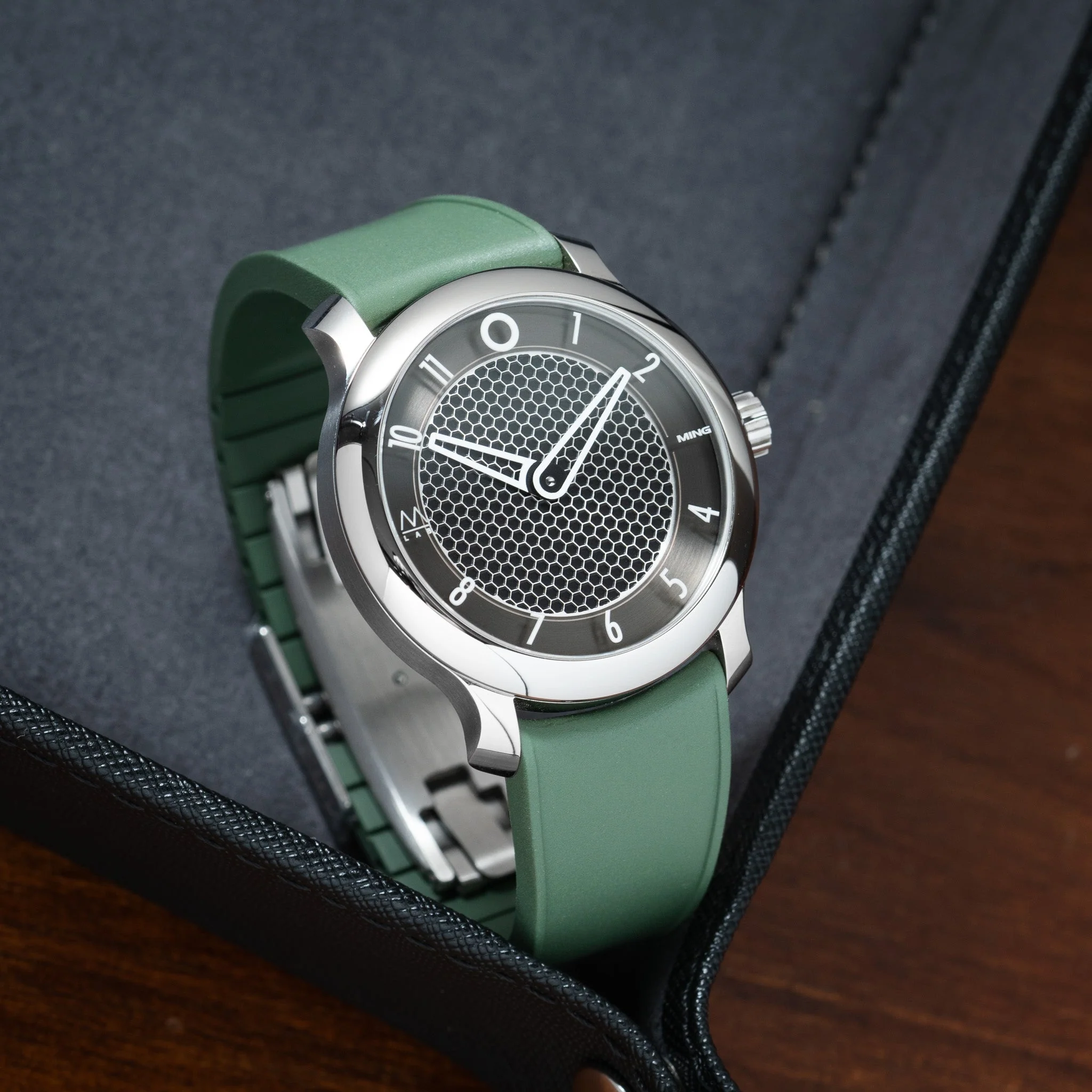Olive Green Curved CTS Rubber Strap - Image 6