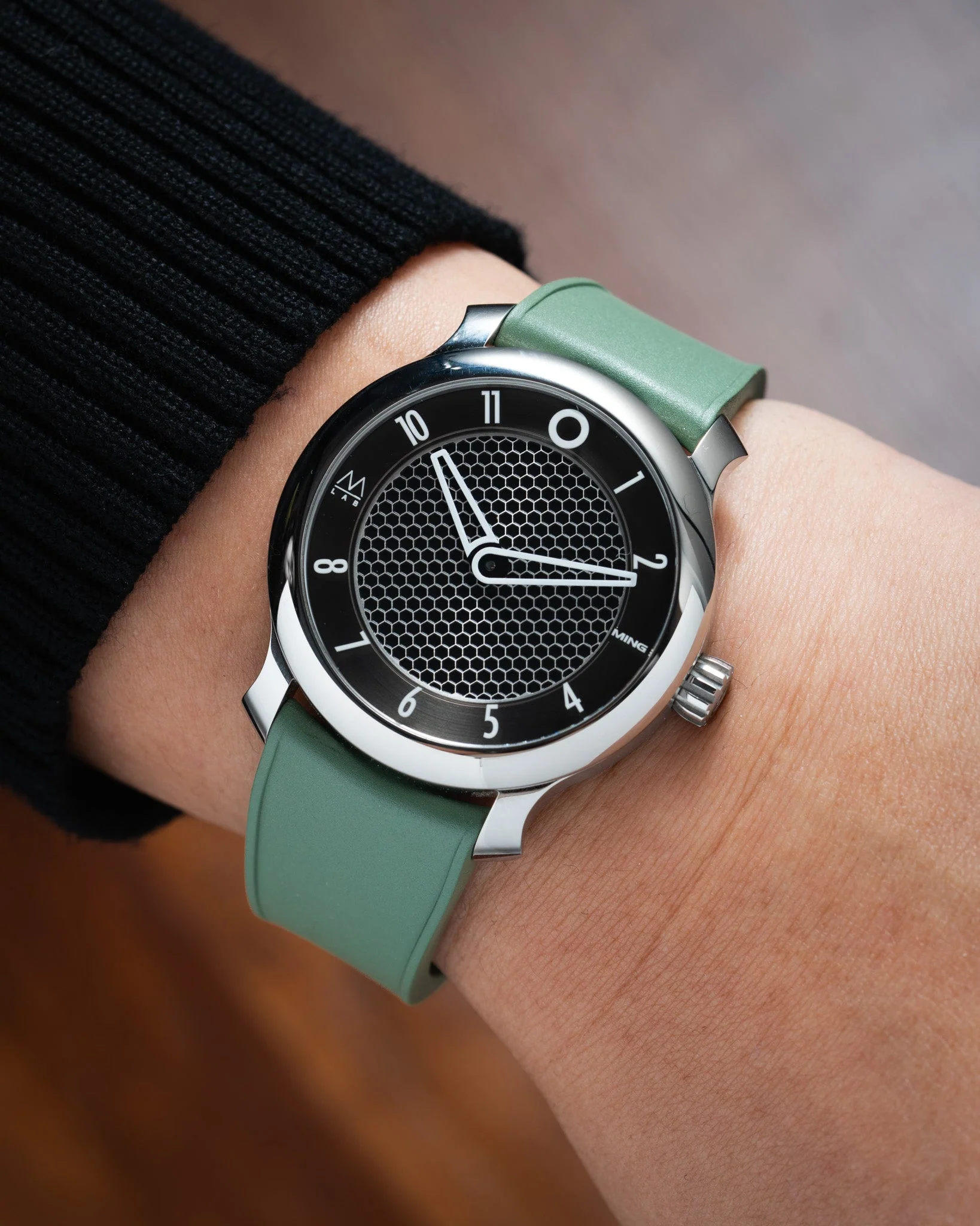 Olive Green Curved CTS Rubber Strap - Image 8