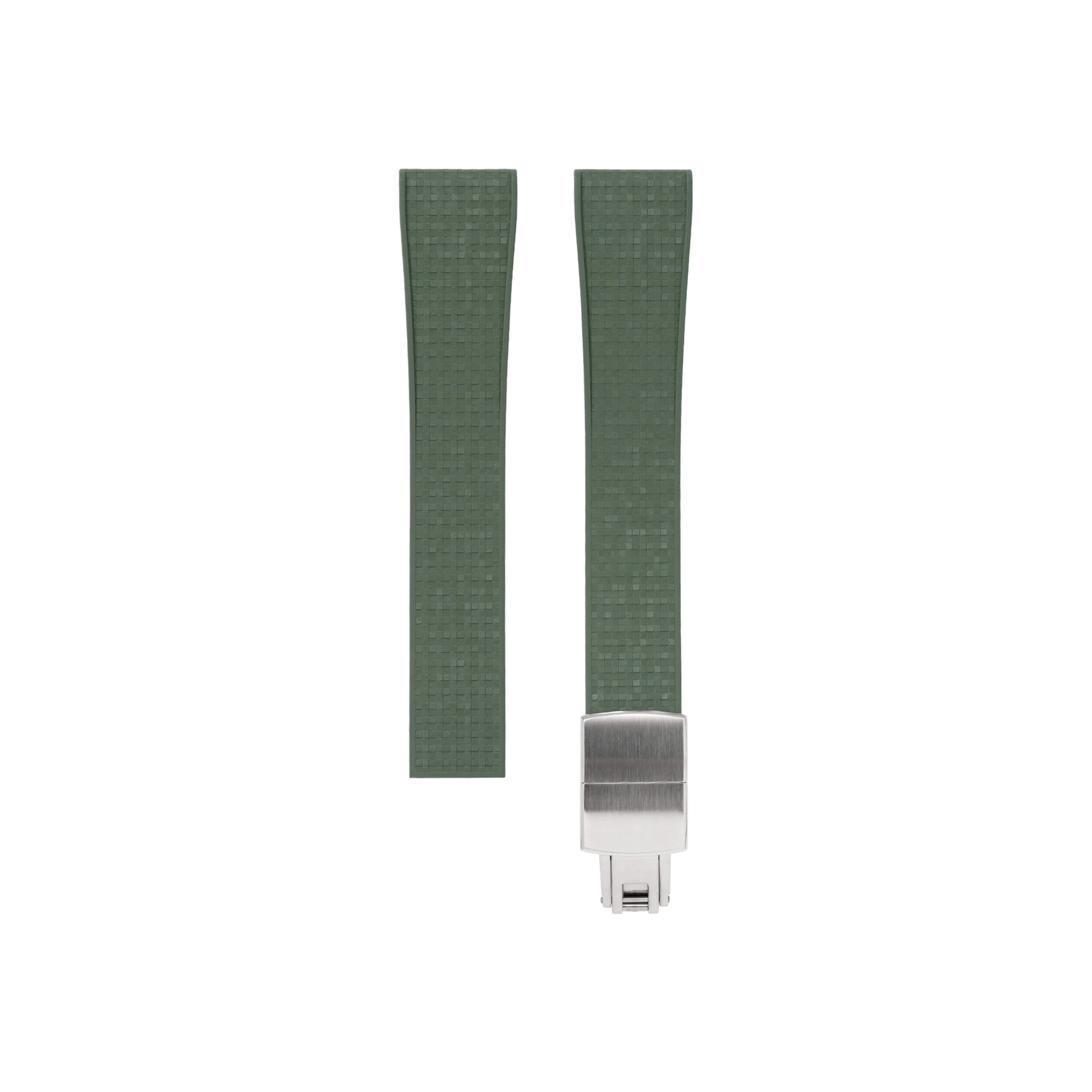 Olive Green Mosaic CTS Rubber Strap