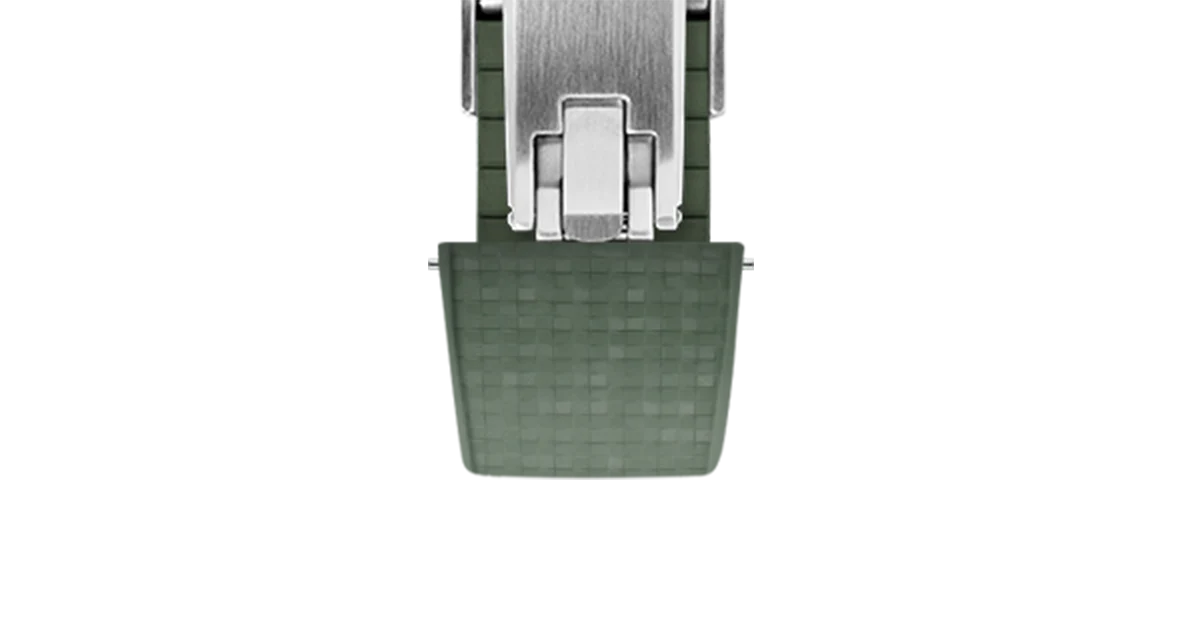 Olive Green Mosaic CTS Rubber Strap - Image 8