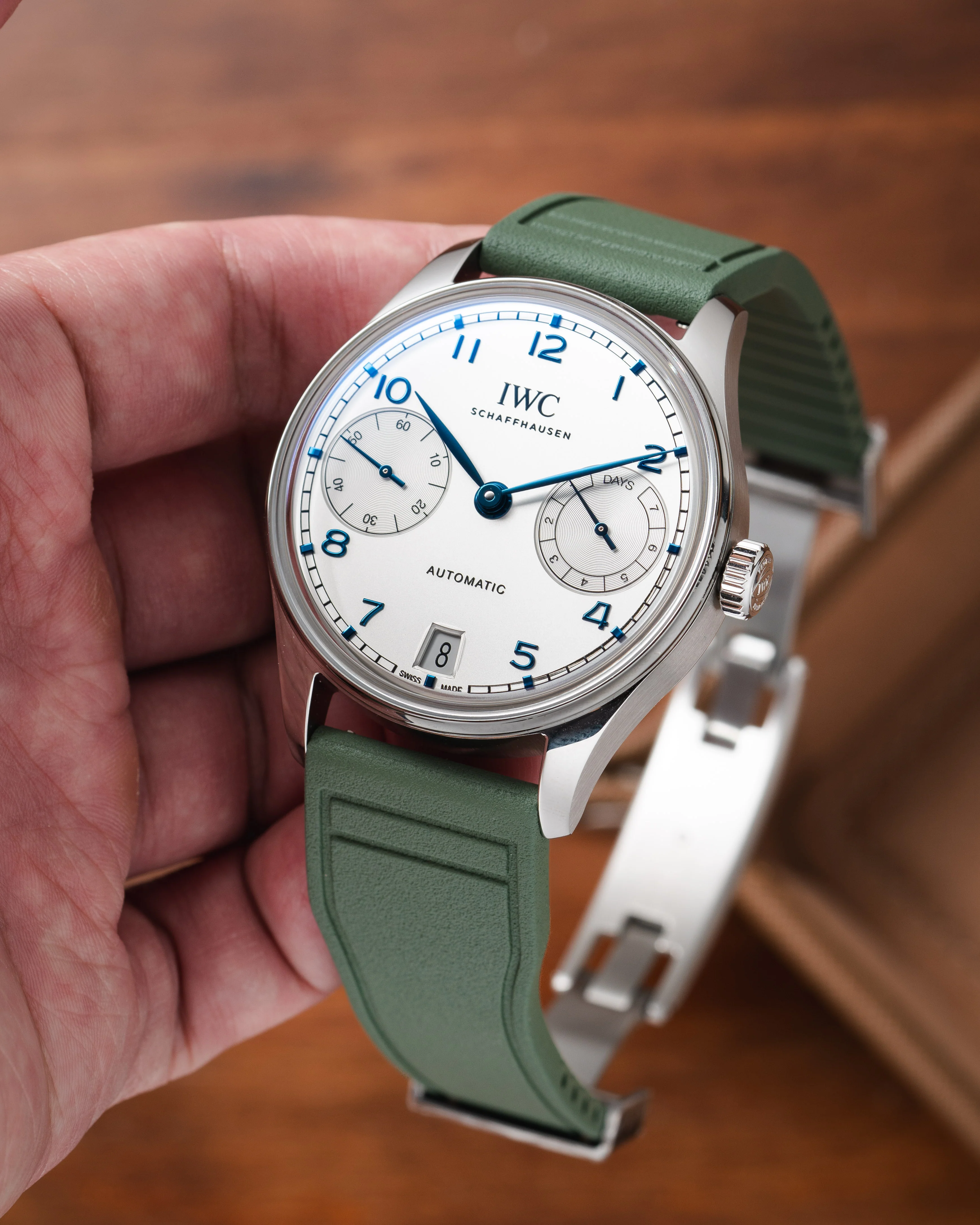 Olive Green Pilot CTS Rubber Strap - Image 4