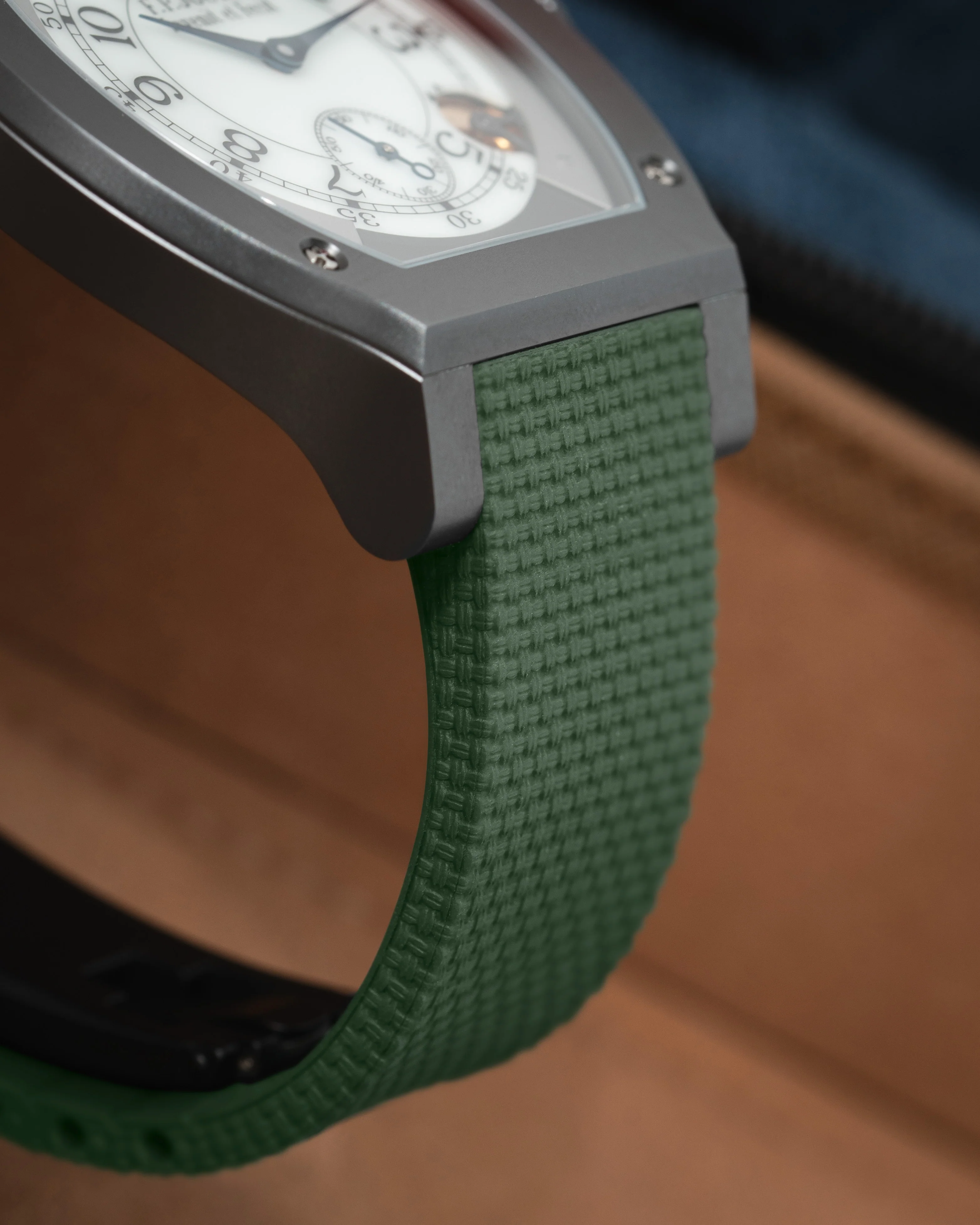 Olive Green Sailcloth CTS Rubber Strap for F.P. Journe Élégante - Image 3