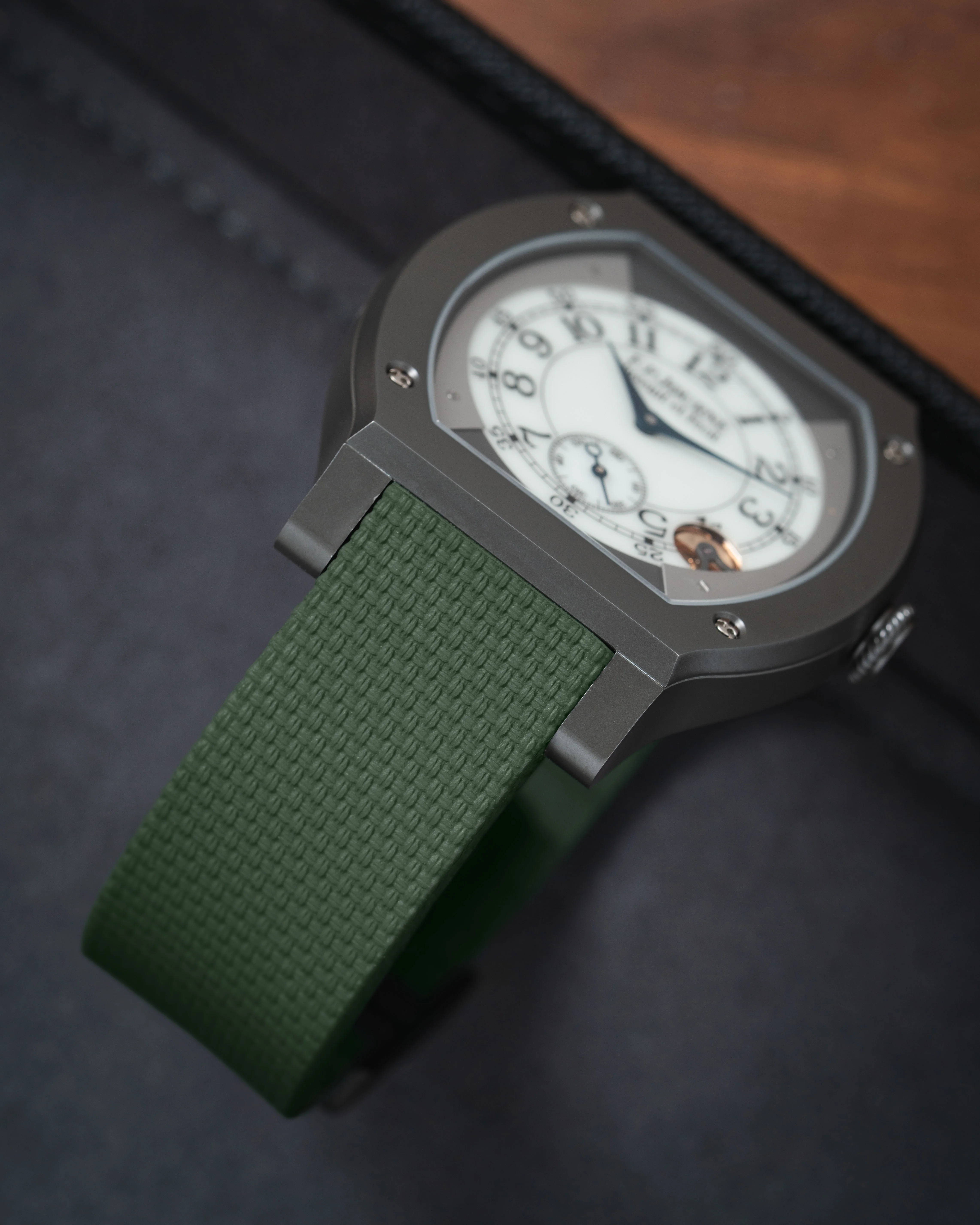 Olive Green Sailcloth CTS Rubber Strap for F.P. Journe Élégante - Image 4