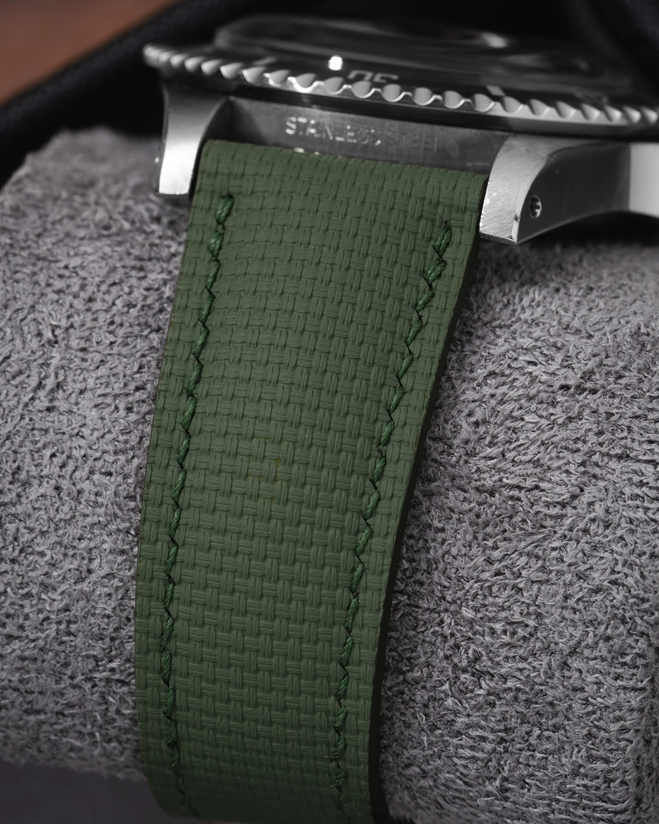 Olive Green Sailcloth Signature Strap - Image 3