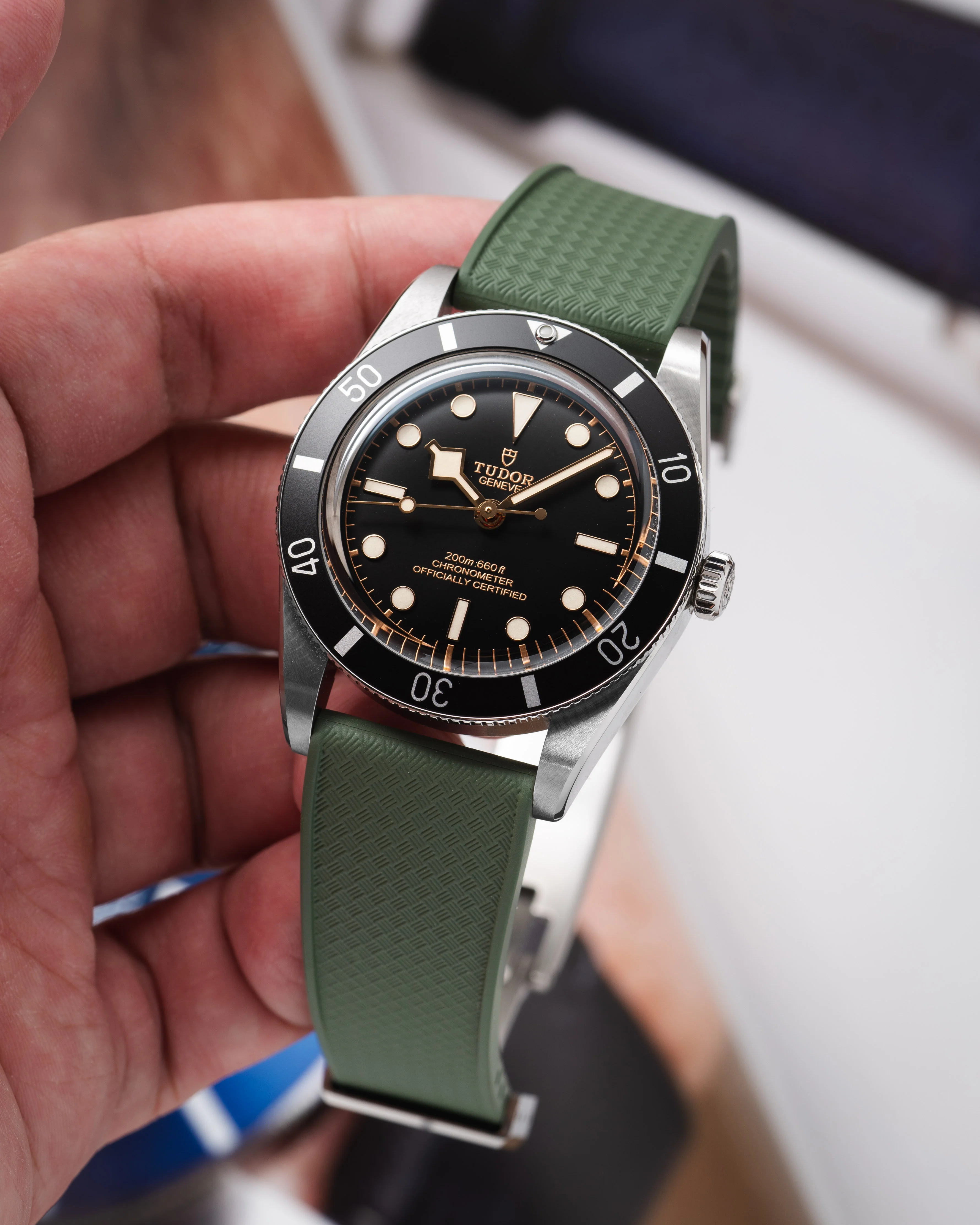 Olive Green Tropical CTS Rubber Strap - Image 3