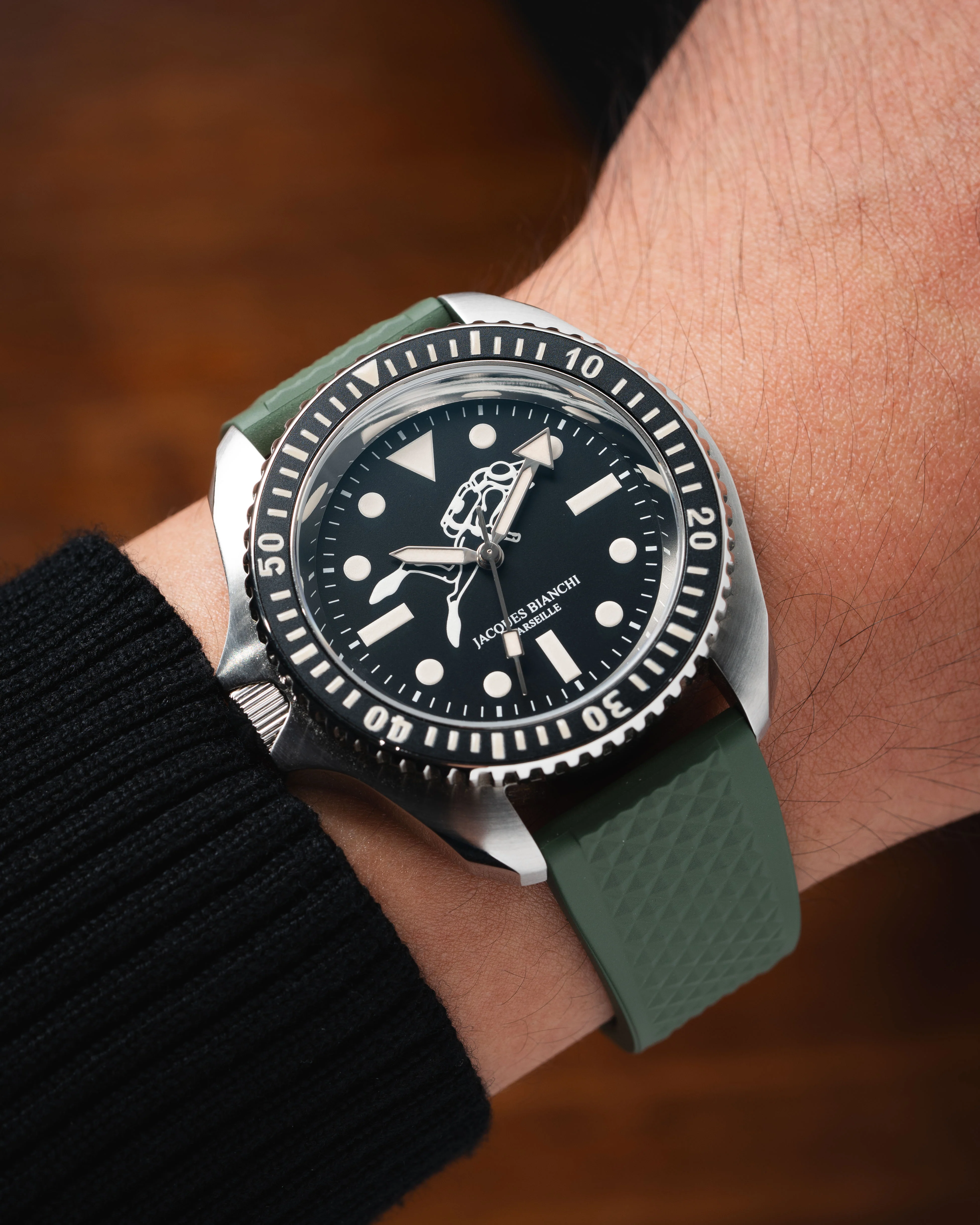 Olive Green Waffle CTS Rubber Strap - Image 4