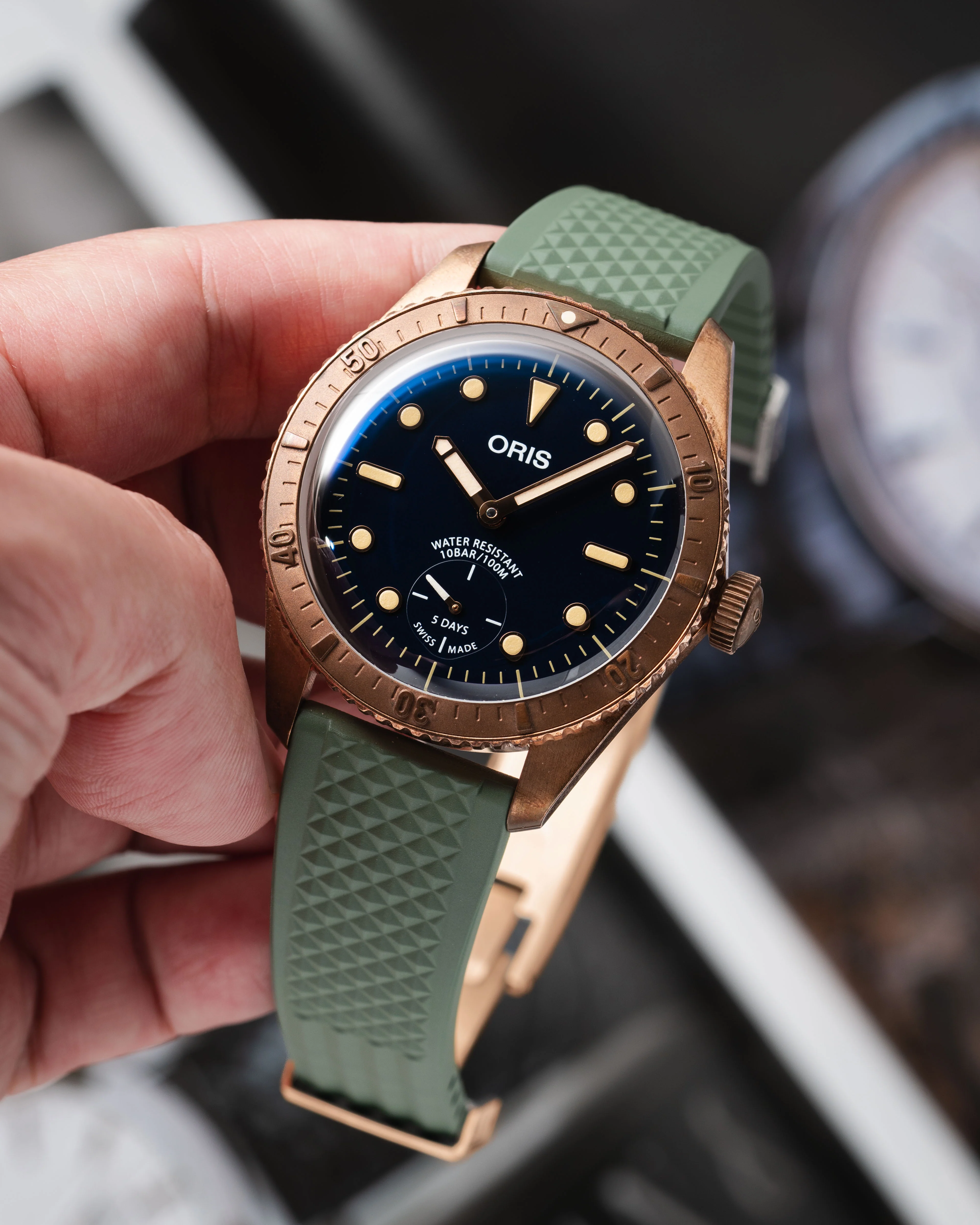 Olive Green Waffle CTS Rubber Strap - Image 6