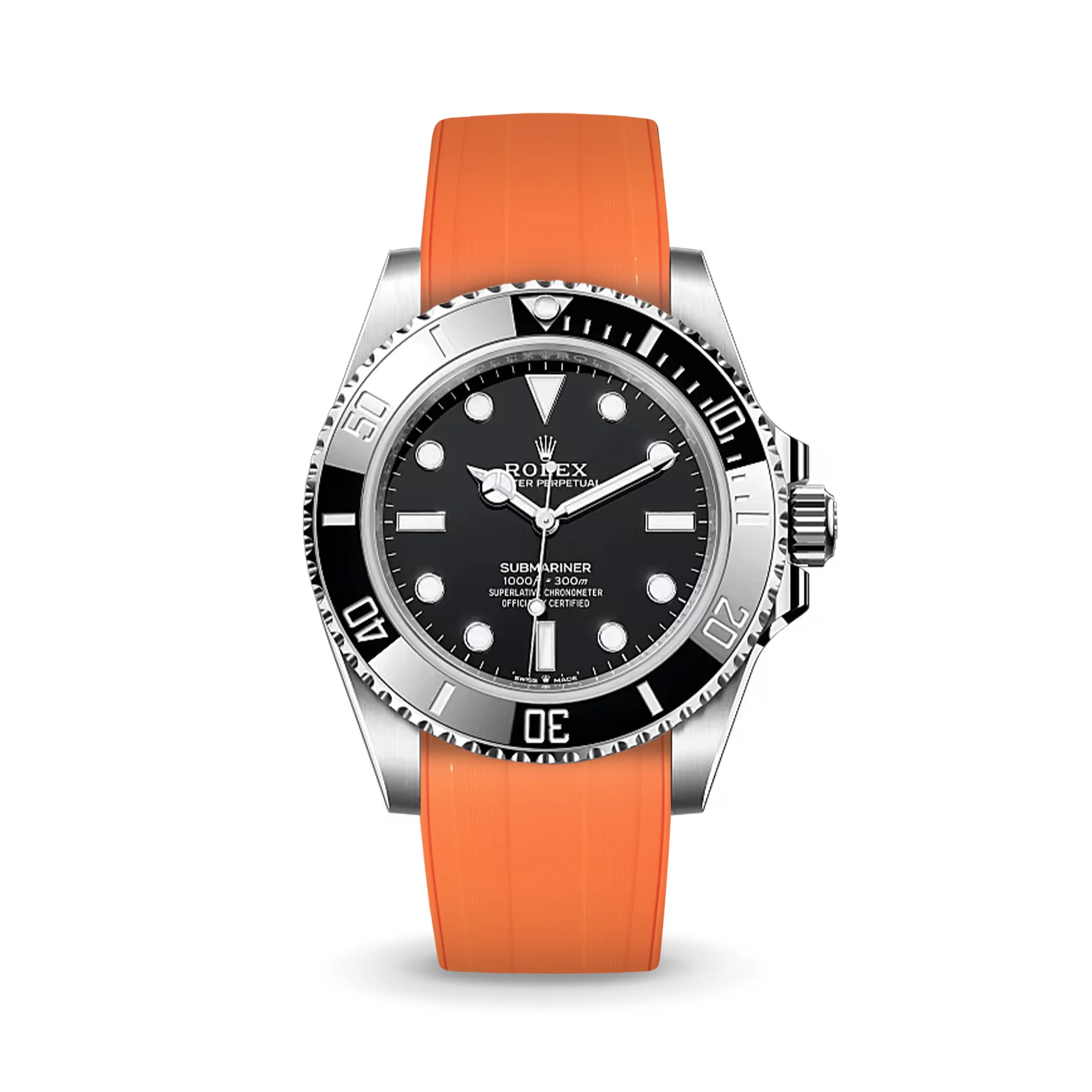 Orange CTS Rubber Strap for Rolex Submariner 41mm