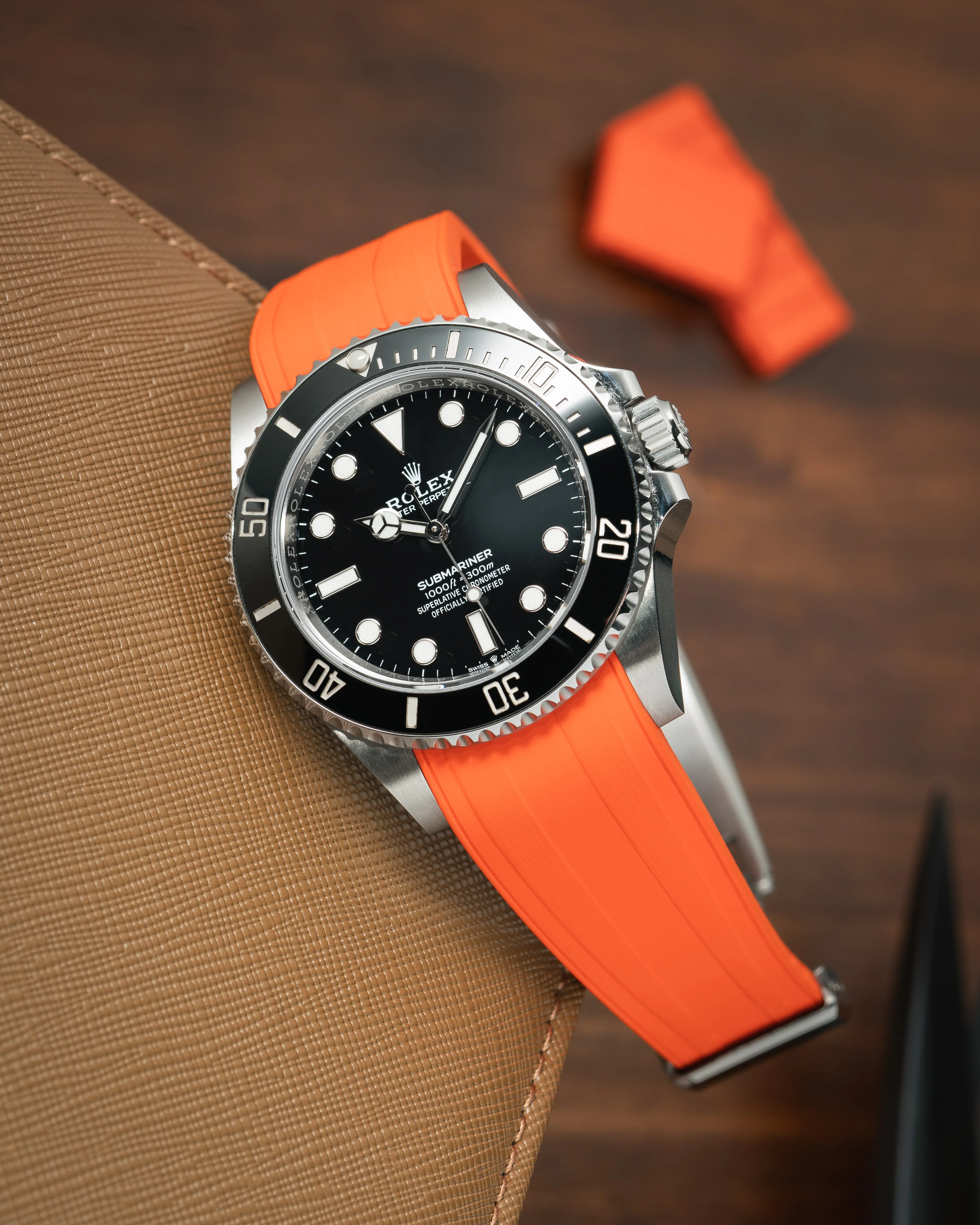 Orange CTS Rubber Strap for Rolex Submariner 41mm - Image 4