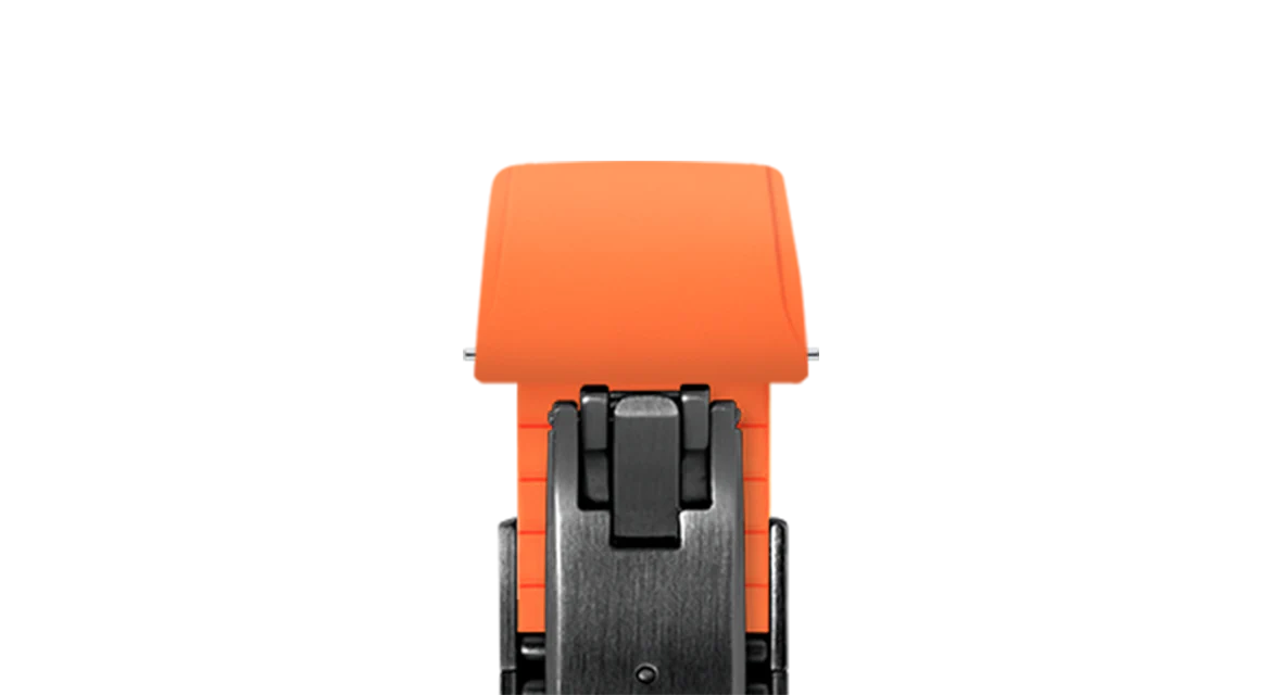 Orange CTS Rubber Strap for Cartier Santos de Cartier - Image 12