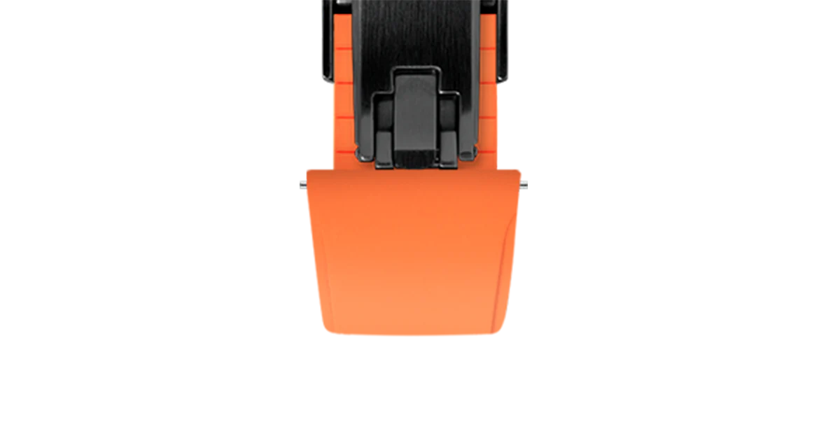 Orange CTS Rubber Strap for Cartier Santos de Cartier - Image 13