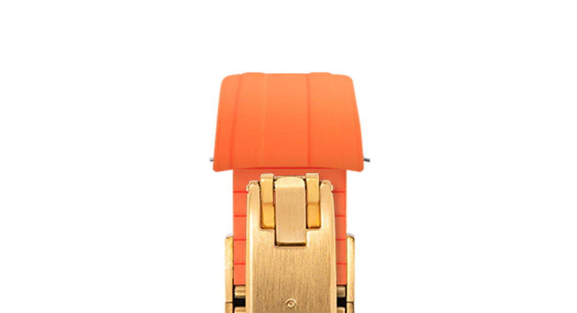 Orange CTS Rubber Strap for Omega Speedmaster & Swatch MoonSwatch - Image 9