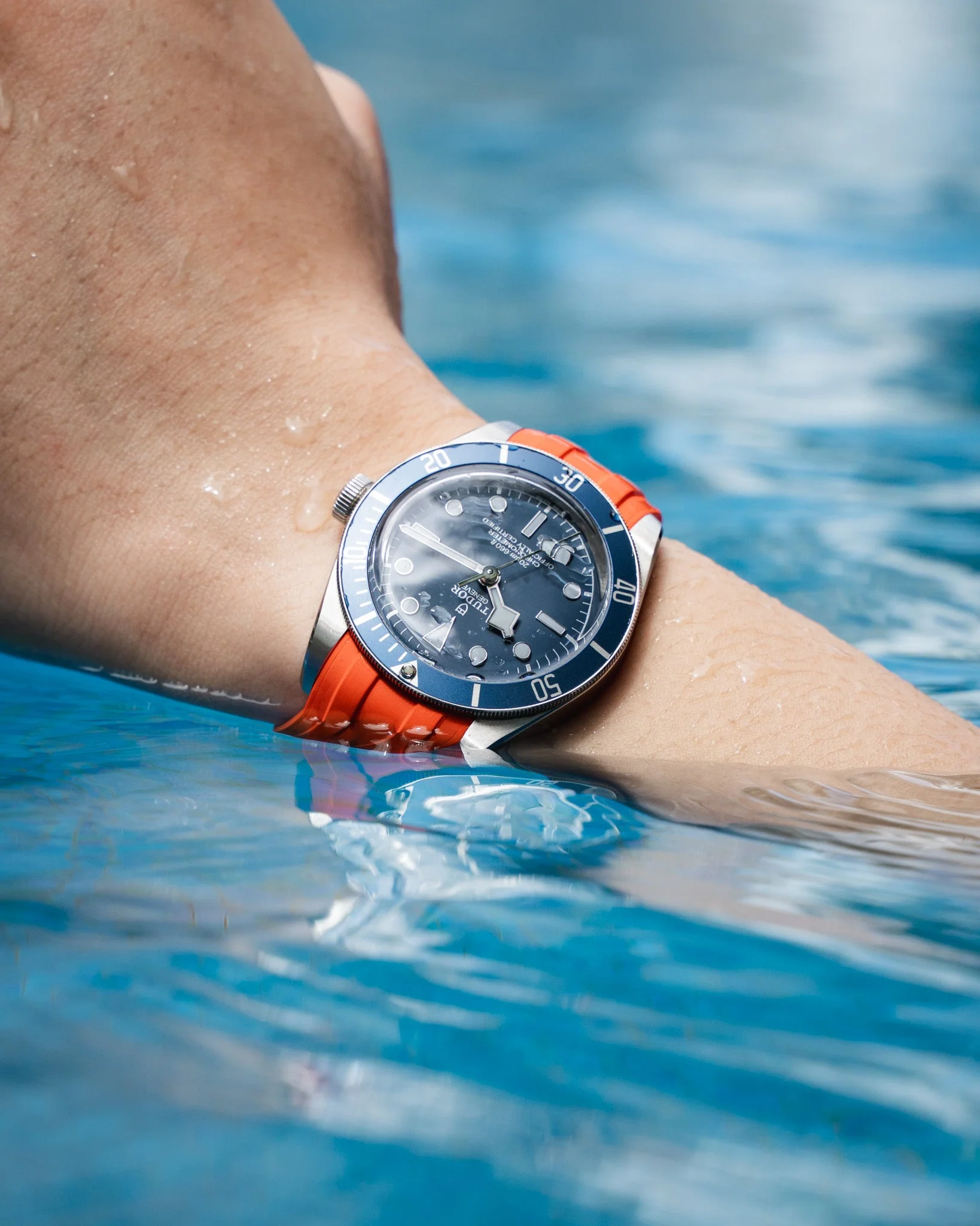 Orange CTS Rubber Strap for Tudor BB58 - Image 3