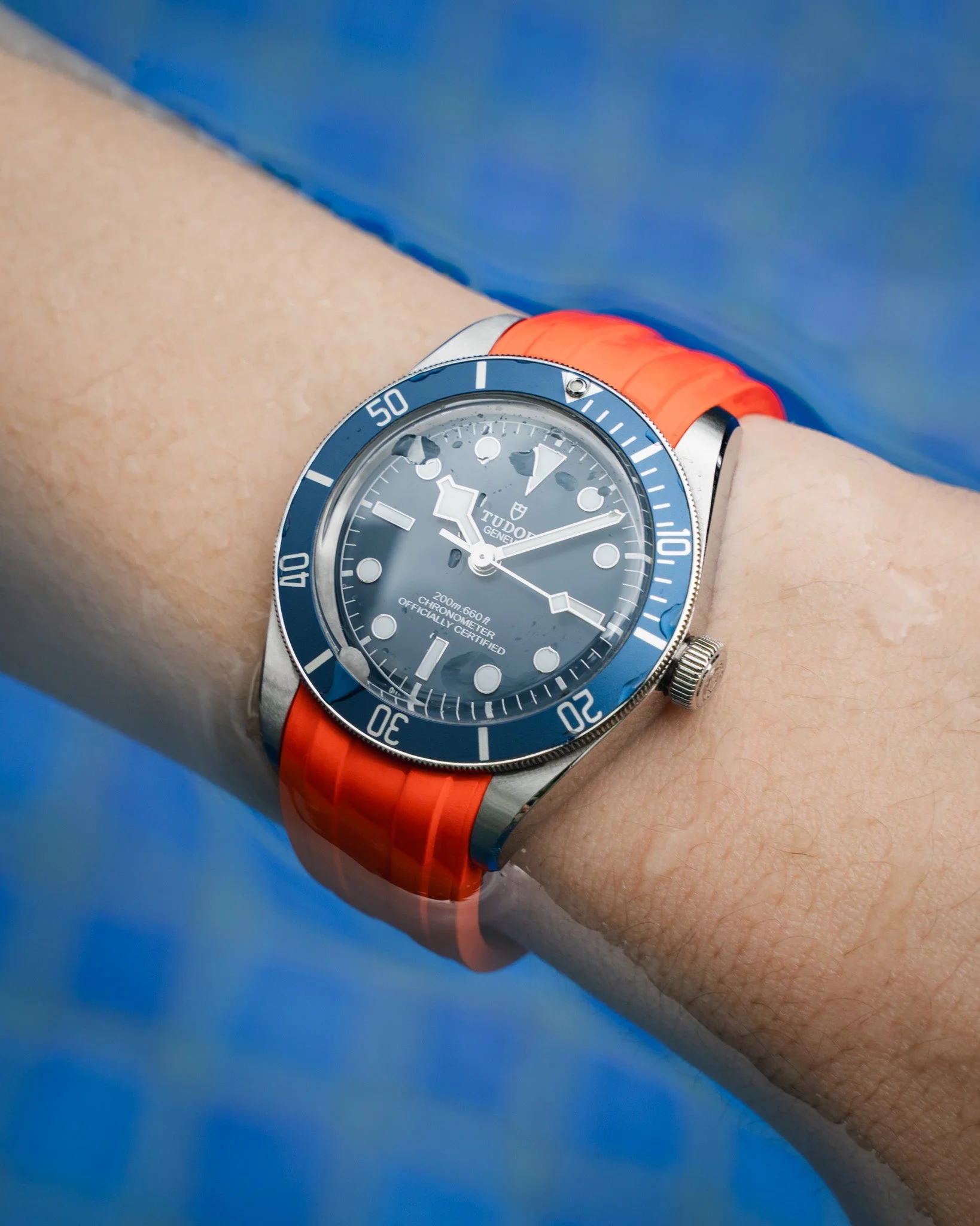 Orange CTS Rubber Strap for Tudor BB58 - Image 4