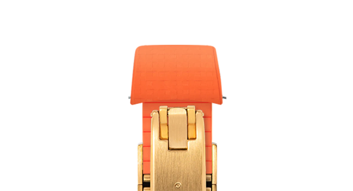 Orange Curved CTS Rubber Strap for MB&F MAD1 - Image 11