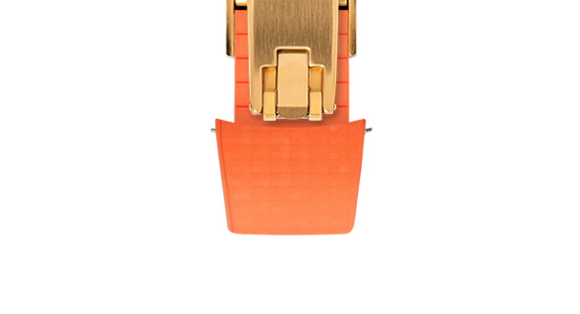 Orange Curved CTS Rubber Strap for MB&F MAD1 - Image 12
