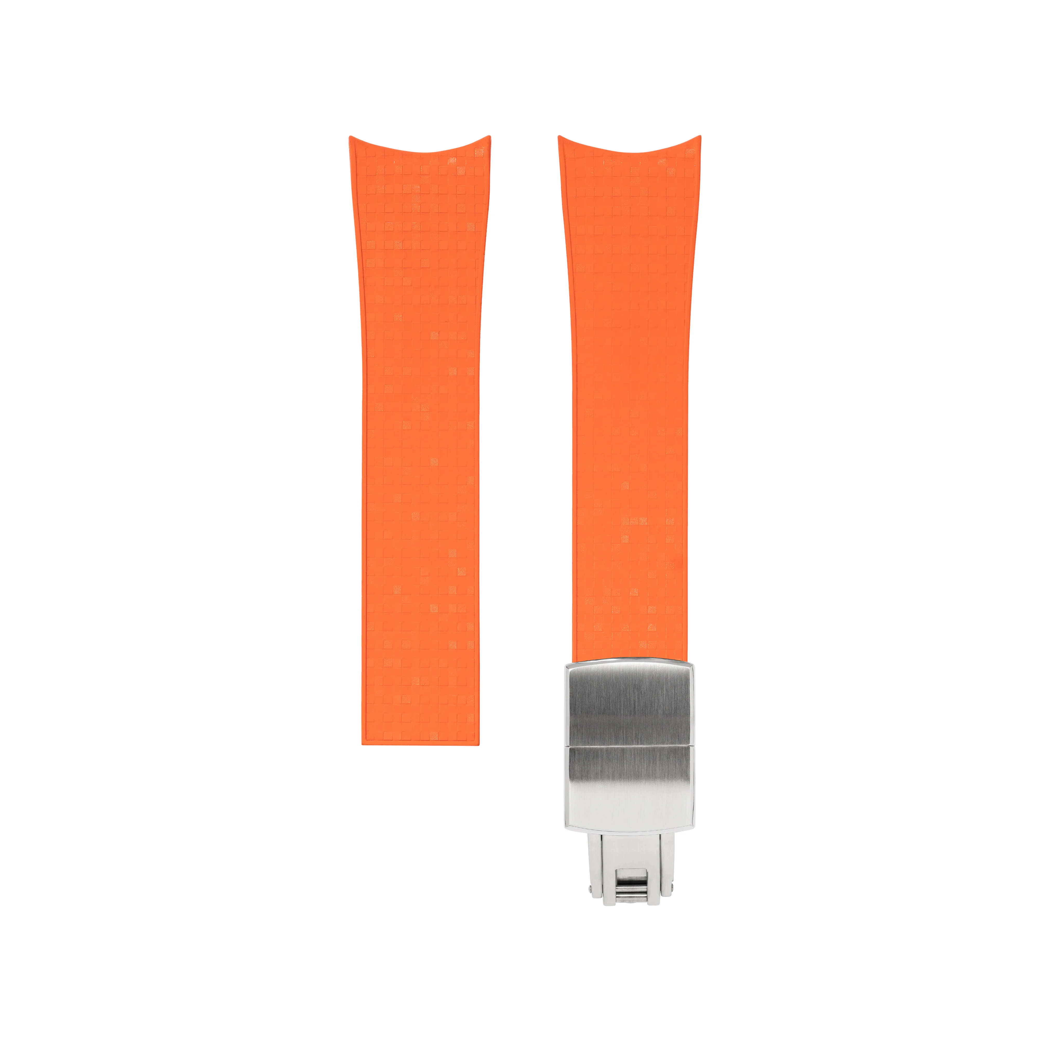 Orange Curved CTS Rubber Strap for MB&F MAD1 - Image 6