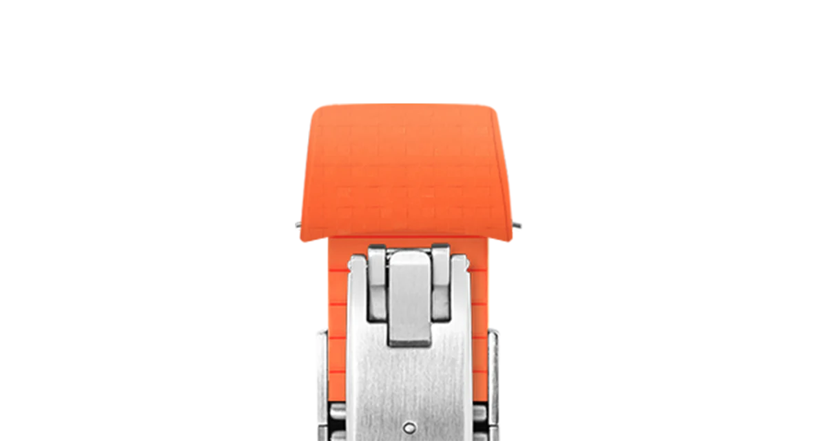 Orange Curved CTS Rubber Strap for MB&F MAD1 - Image 7