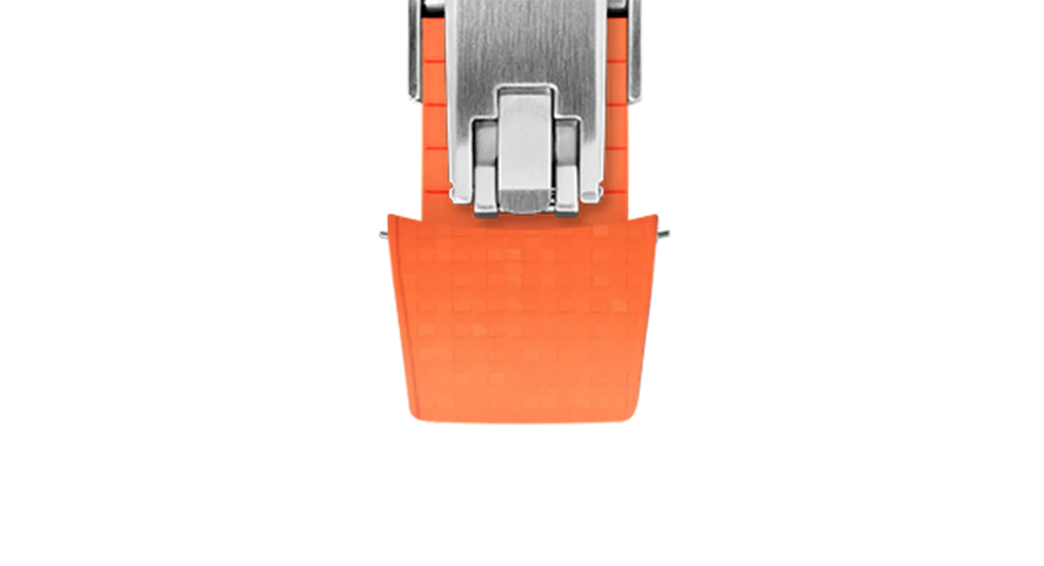 Orange Curved CTS Rubber Strap for MB&F MAD1 - Image 8