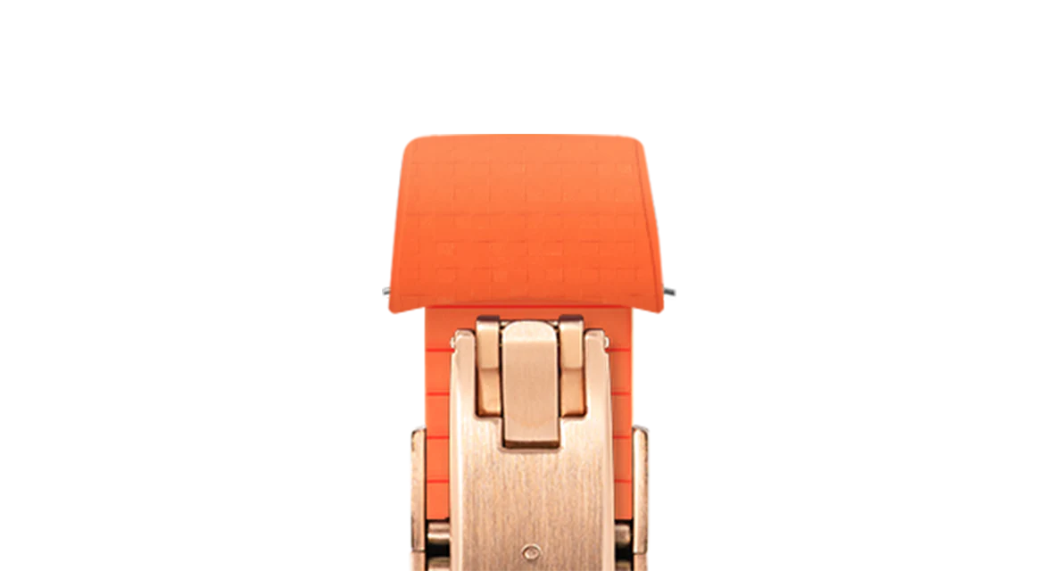Orange Curved CTS Rubber Strap for MB&F MAD1 - Image 9