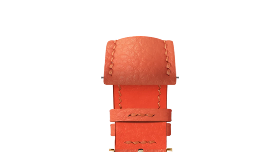 Overstock: Orange Rubberised Leather (Togo) Signature Strap - Image 10
