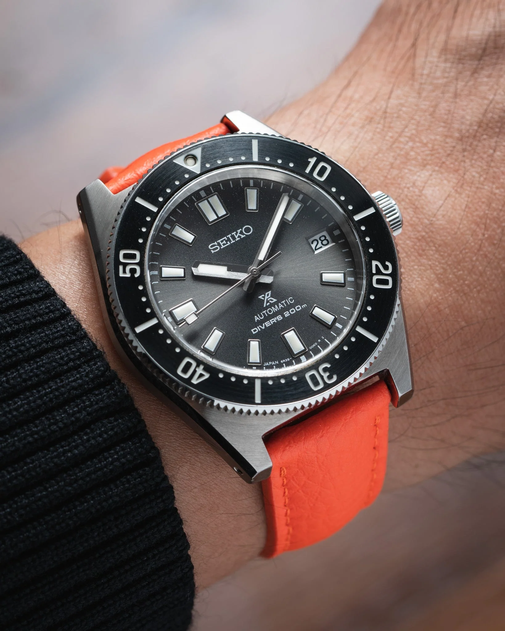 Overstock: Orange Rubberised Leather (Togo) Signature Strap - Image 3