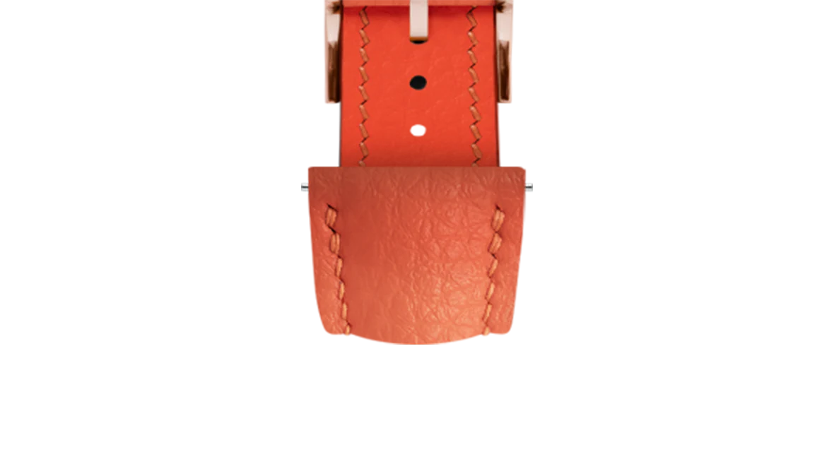Overstock: Orange Rubberised Leather (Togo) Signature Strap - Image 9