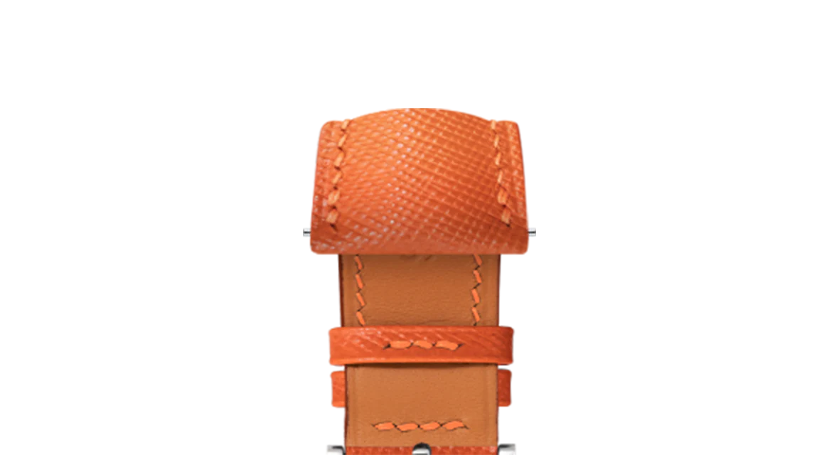 Overstock: Orange Saffiano Signature Strap - Image 4