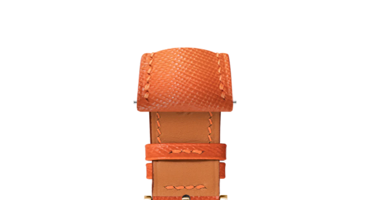 Overstock: Orange Saffiano Signature Strap - Image 8