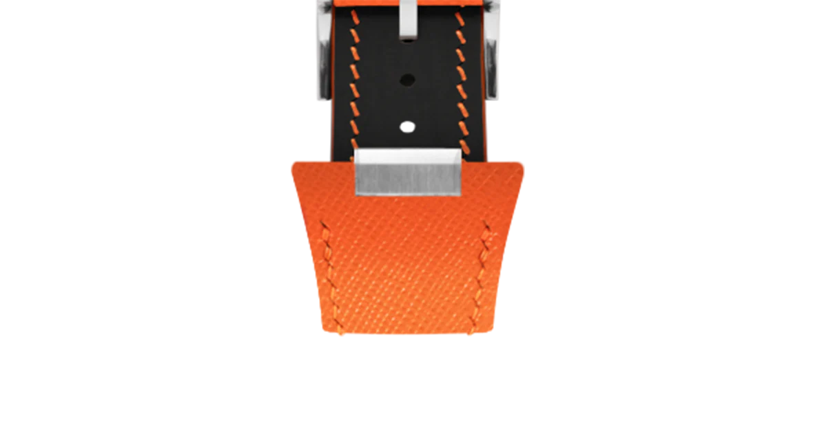 Orange Saffiano Strap for Tissot PRX - Image 8