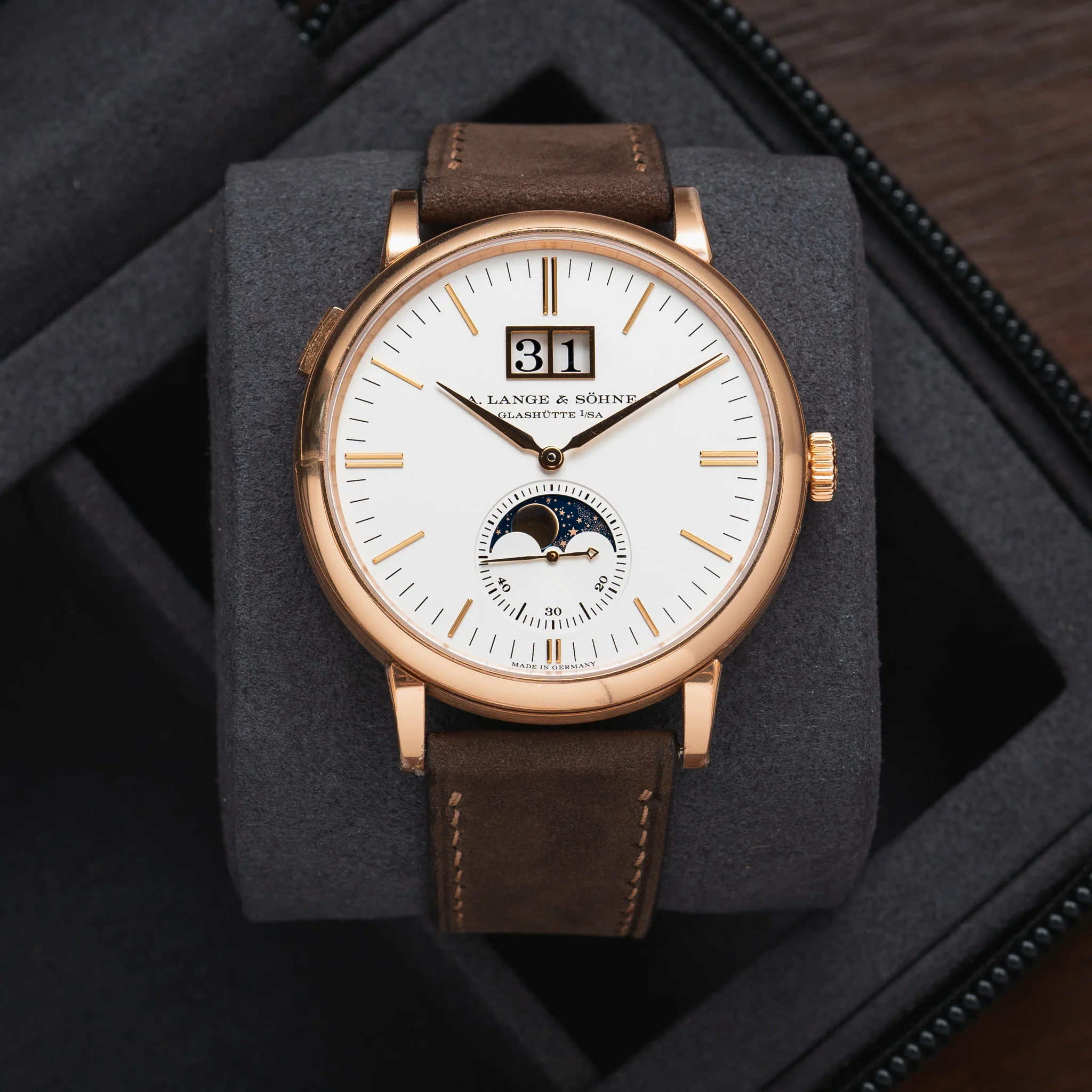Overstock: Dark Brown Nubuck Slim Strap - Image 3