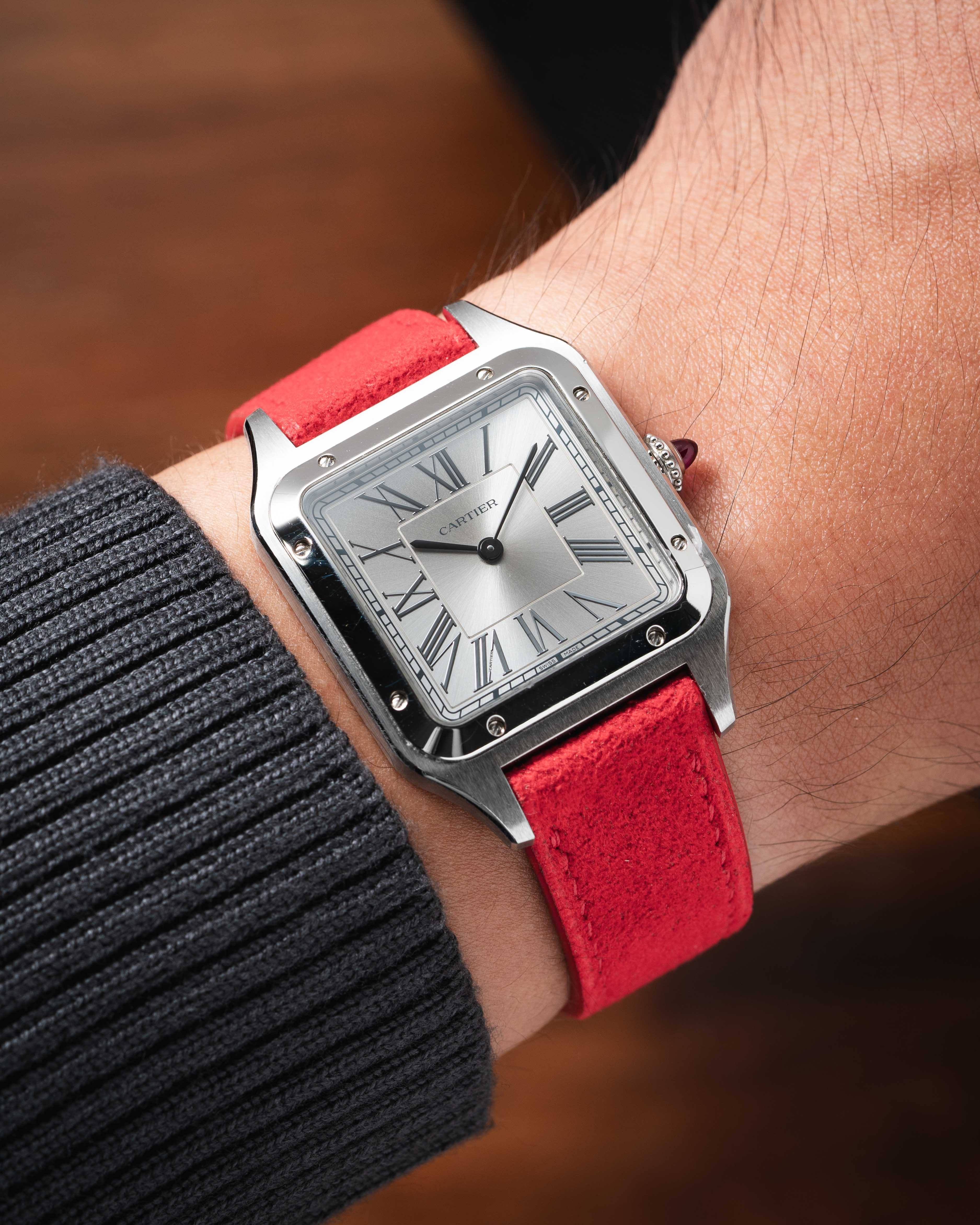Overstock: Red Alcantara Slim Strap - Image 2