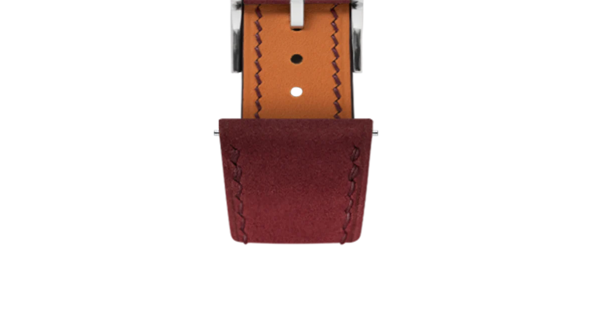 Overstock: Wine Red Nubuck Slim Strap - Image 11