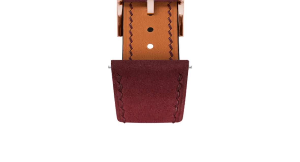 Overstock: Wine Red Nubuck Slim Strap - Image 9