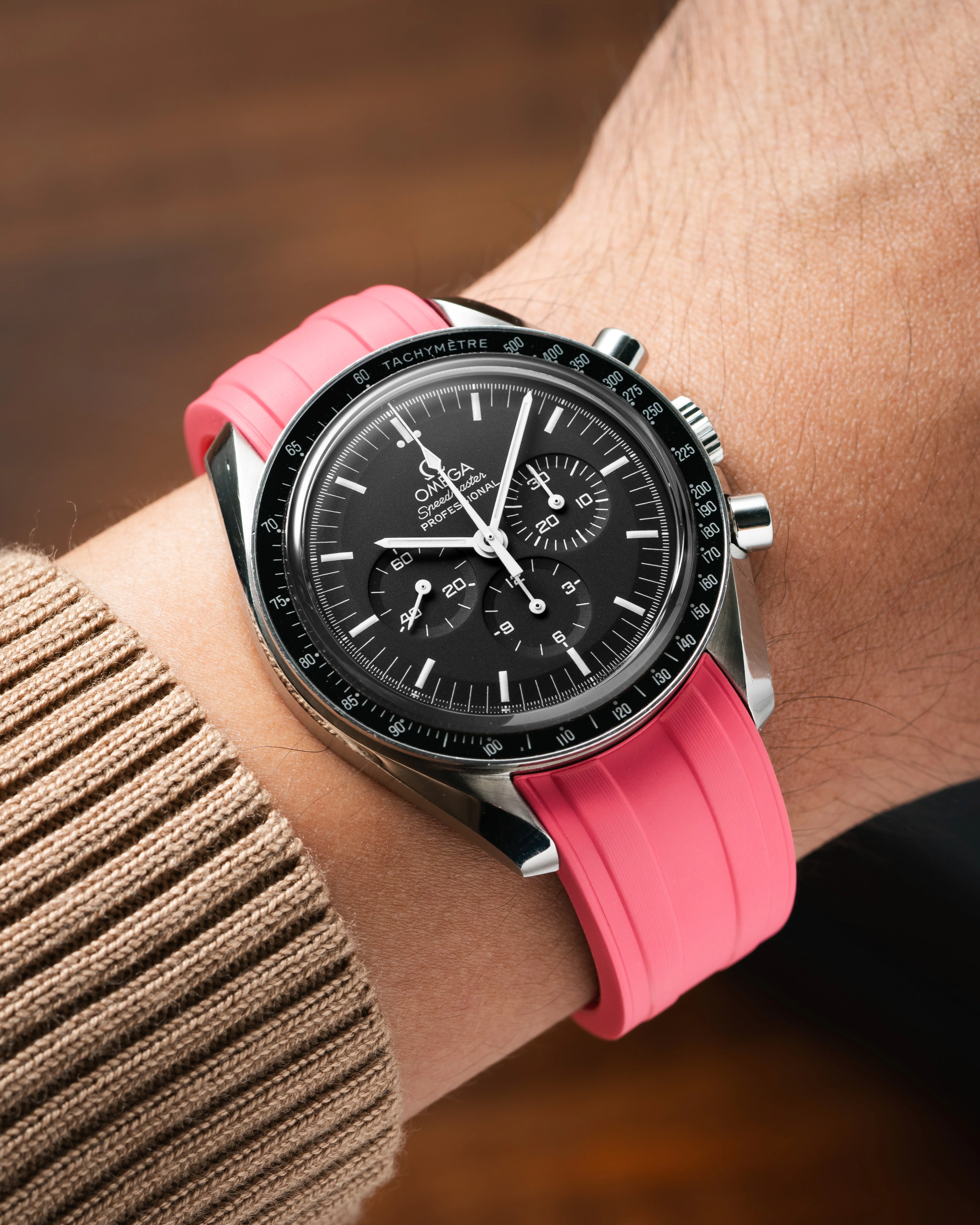 Overstock: Pink CTS Rubber Strap for Omega Speedmaster - Image 3