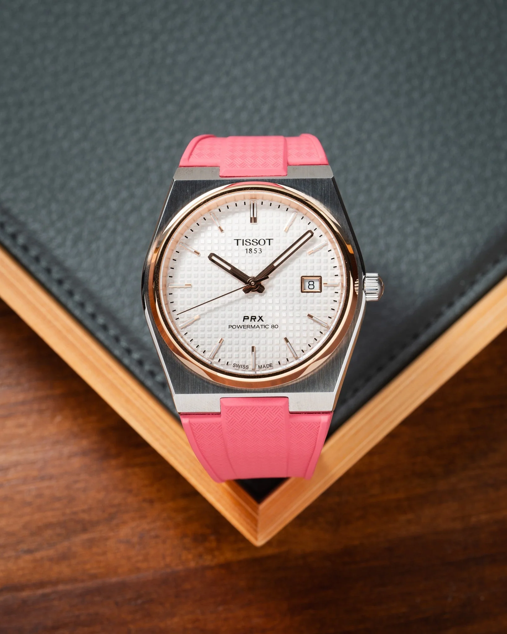 Pink CTS Rubber Strap for Tissot PRX - Image 4