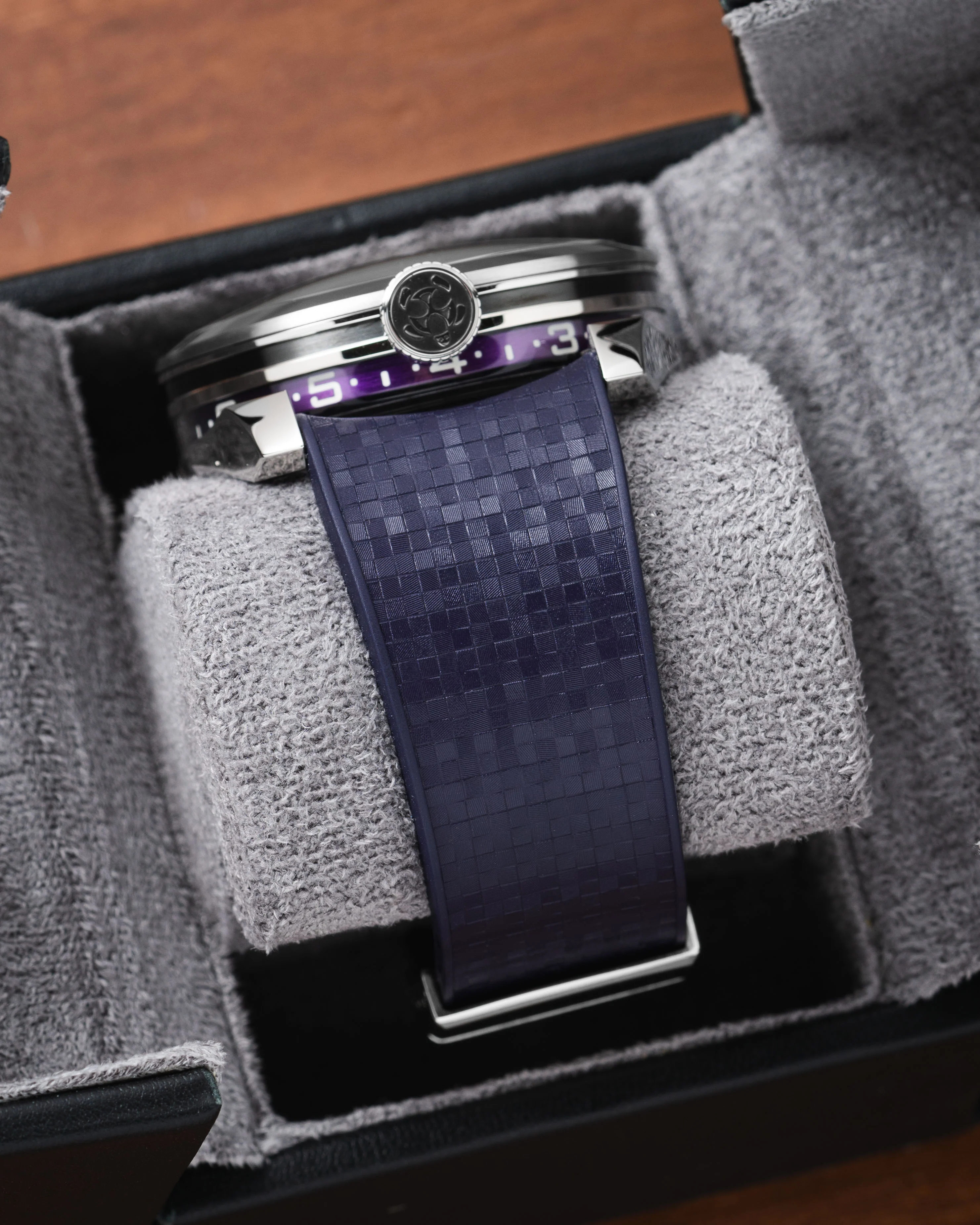 Purple Curved CTS Rubber Strap for MB&F MAD1 - Image 5