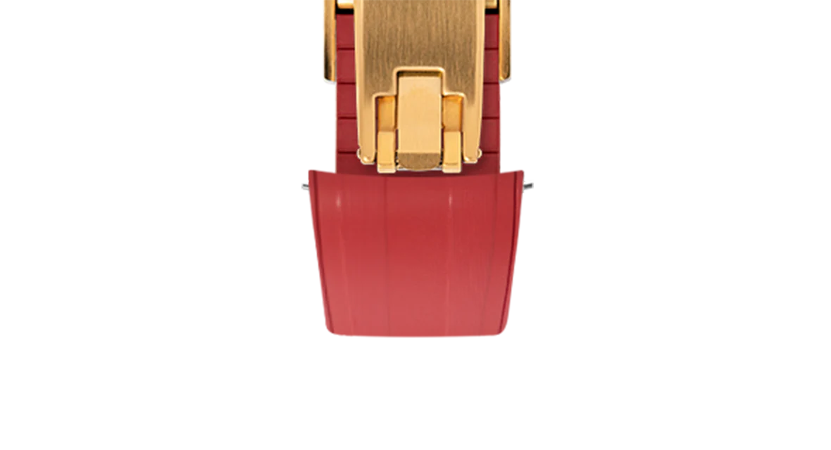 Red CTS Rubber Strap for Rolex Submariner 41mm - Image 11