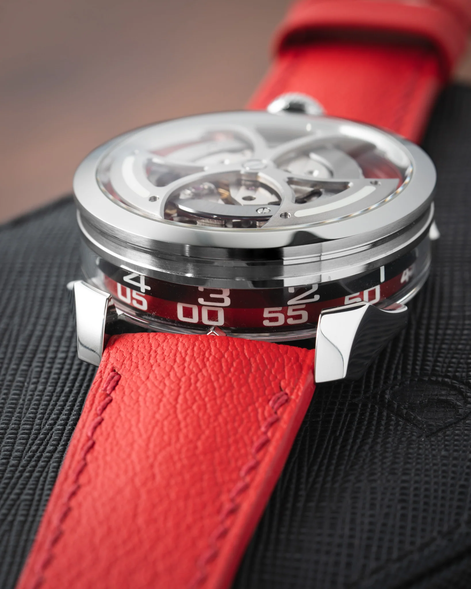 Red Chevre Strap for MB&F MAD1 - Image 3