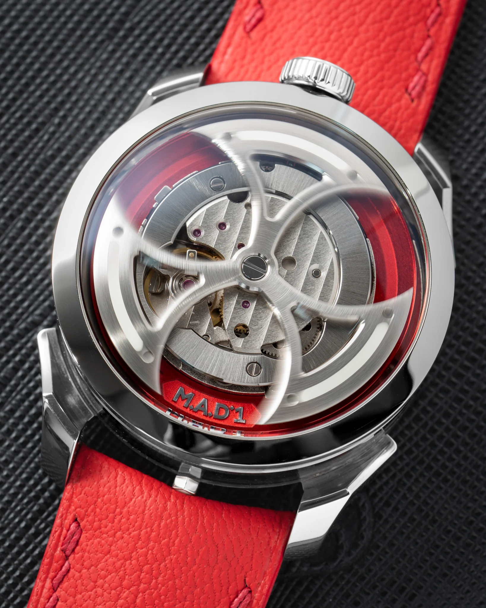 Red Chevre Strap for MB&F MAD1 - Image 4