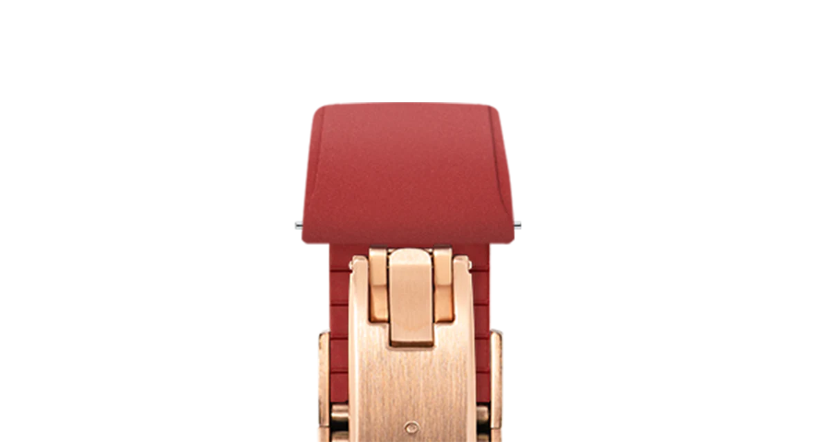 Red CTS Rubber Strap for Cartier Santos de Cartier - Image 9