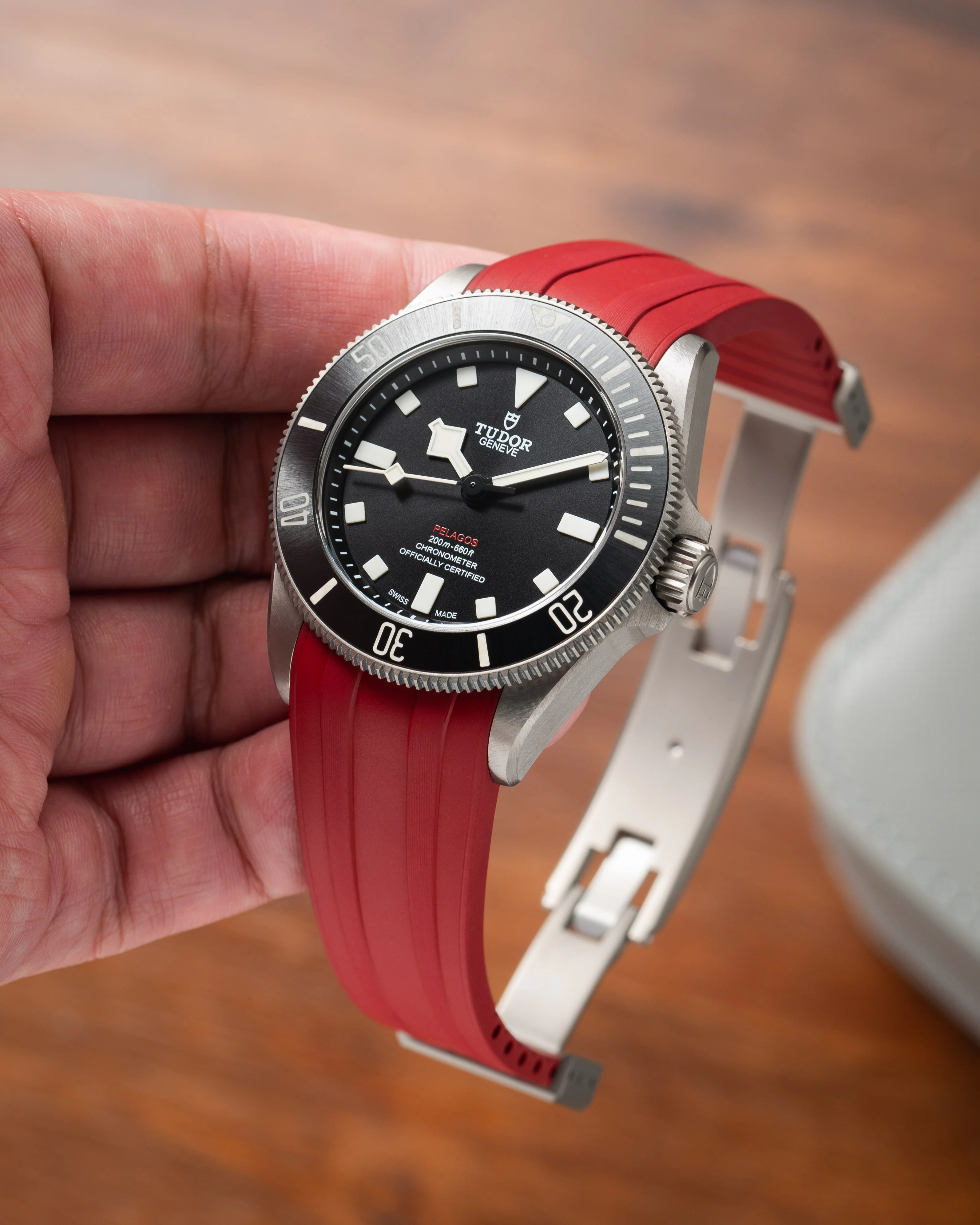 Red CTS Rubber Strap for Tudor Pelagos 39 - Image 3