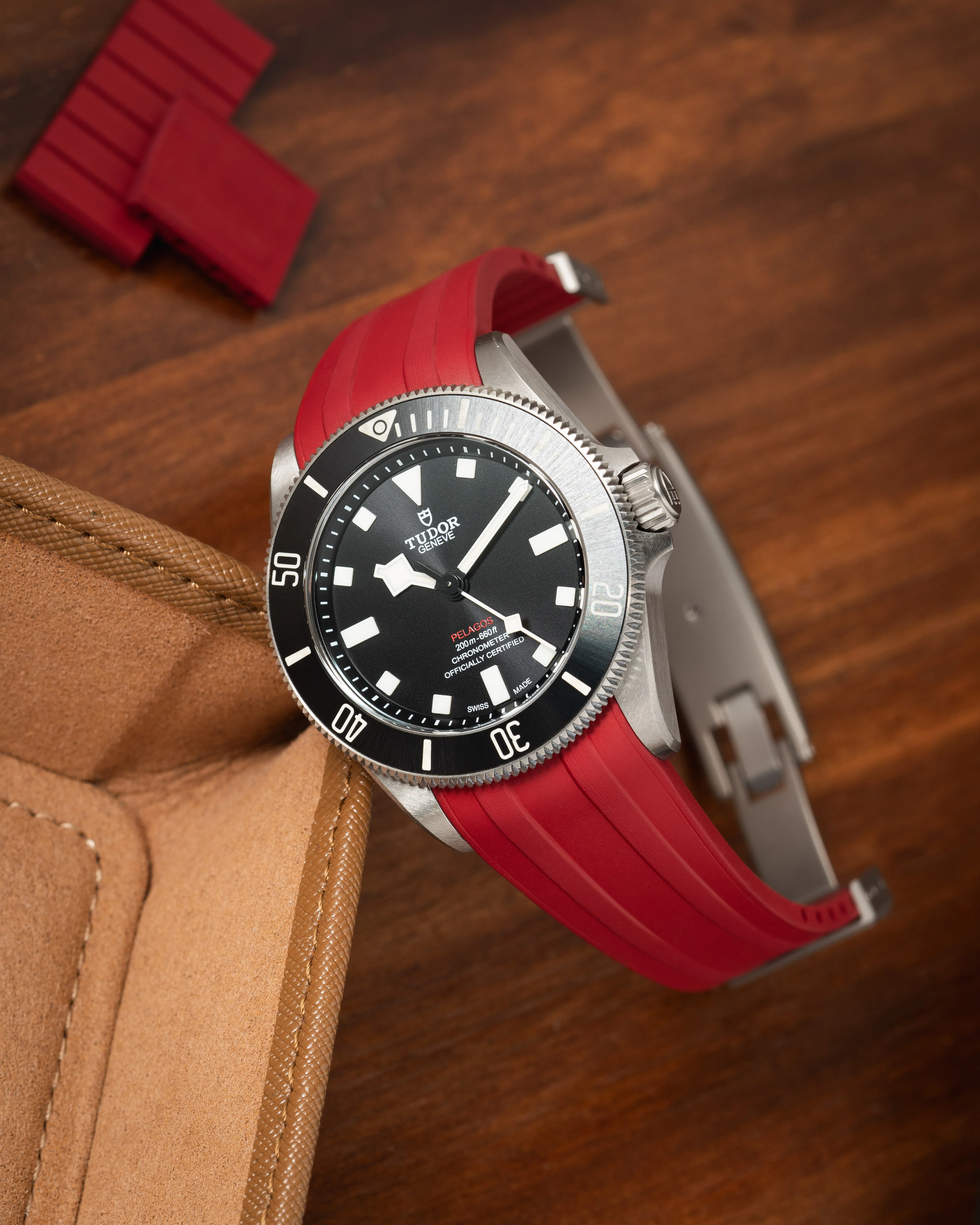 Red CTS Rubber Strap for Tudor Pelagos 39 - Image 4
