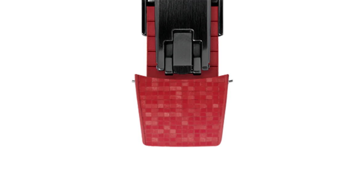 Red Curved CTS Rubber Strap for MB&F MAD1 - Image 13