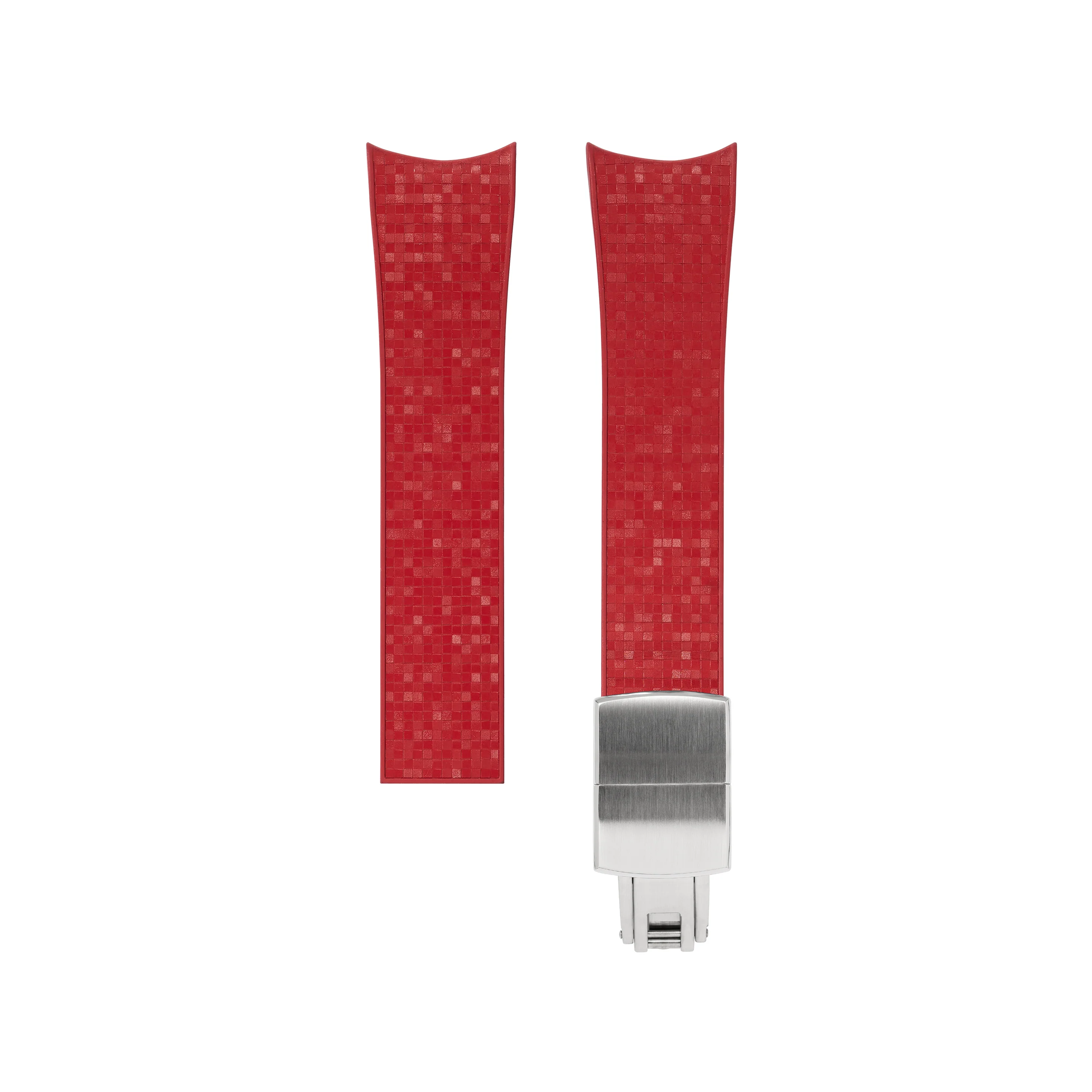 Red Curved CTS Rubber Strap for MB&F MAD1 - Image 5