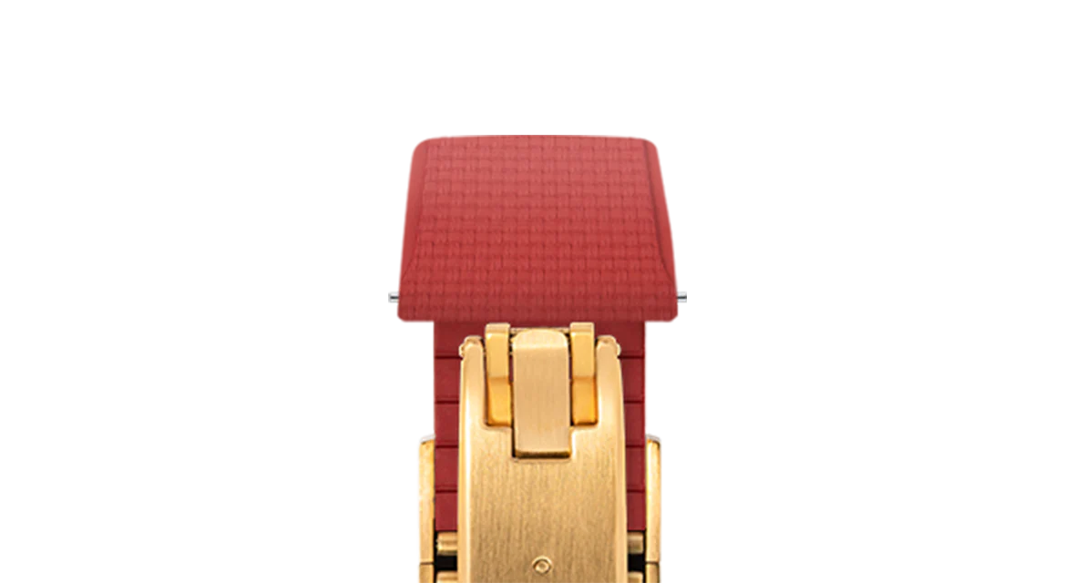 Red Sailcloth CTS Rubber Strap for Cartier Santos de Cartier - Image 10