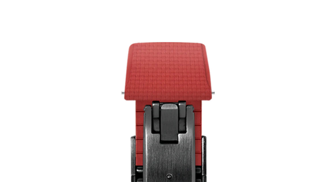 Red Sailcloth CTS Rubber Strap for Cartier Santos de Cartier - Image 12