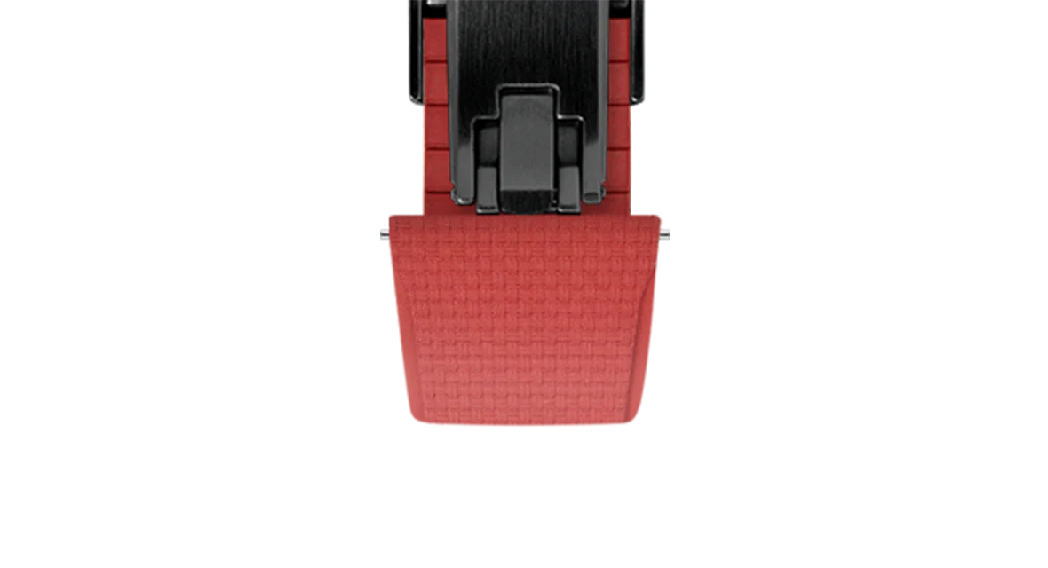 Red Sailcloth CTS Rubber Strap for Cartier Santos de Cartier - Image 13